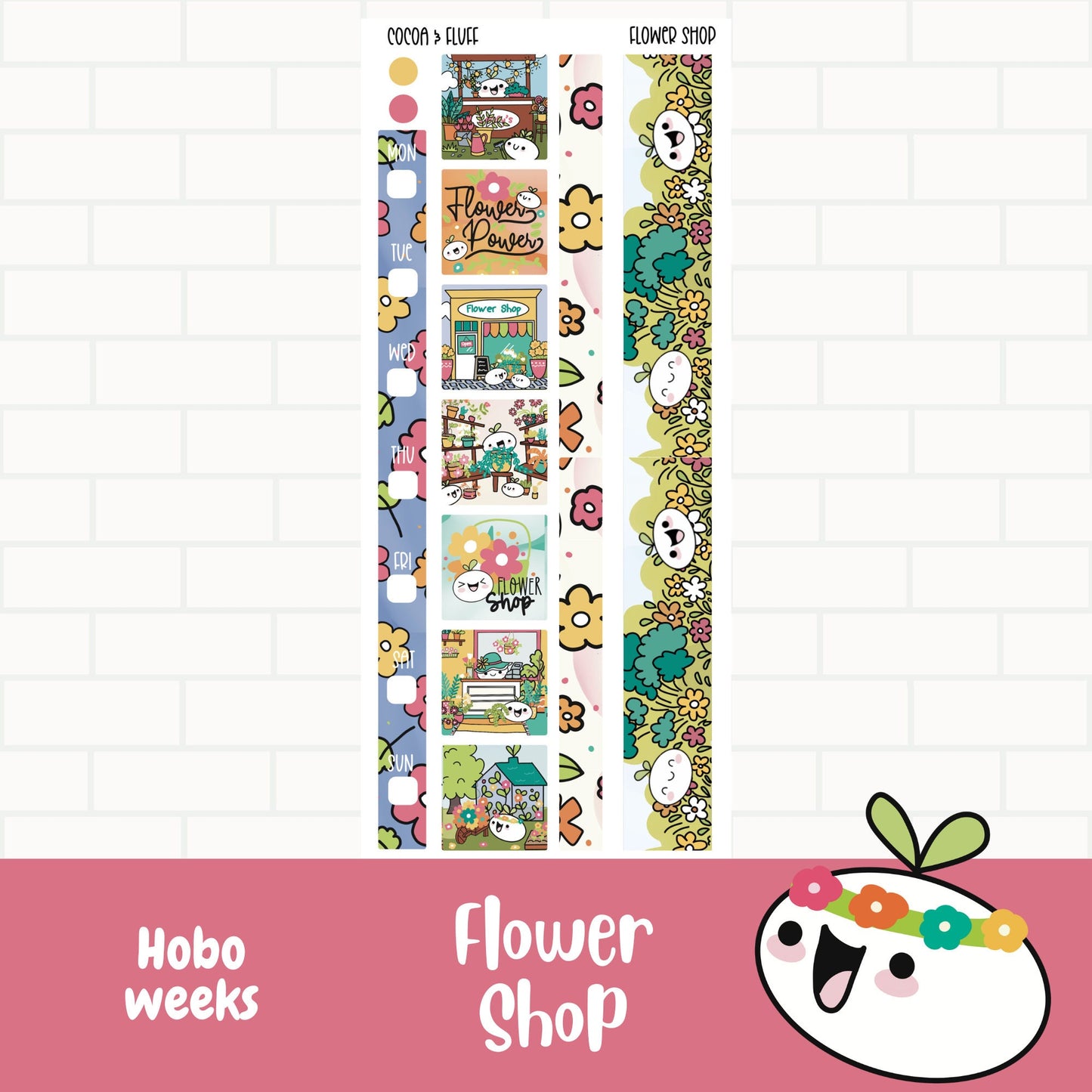 Flower Shop Hobonichi Weeks Weekly Sticker Kit