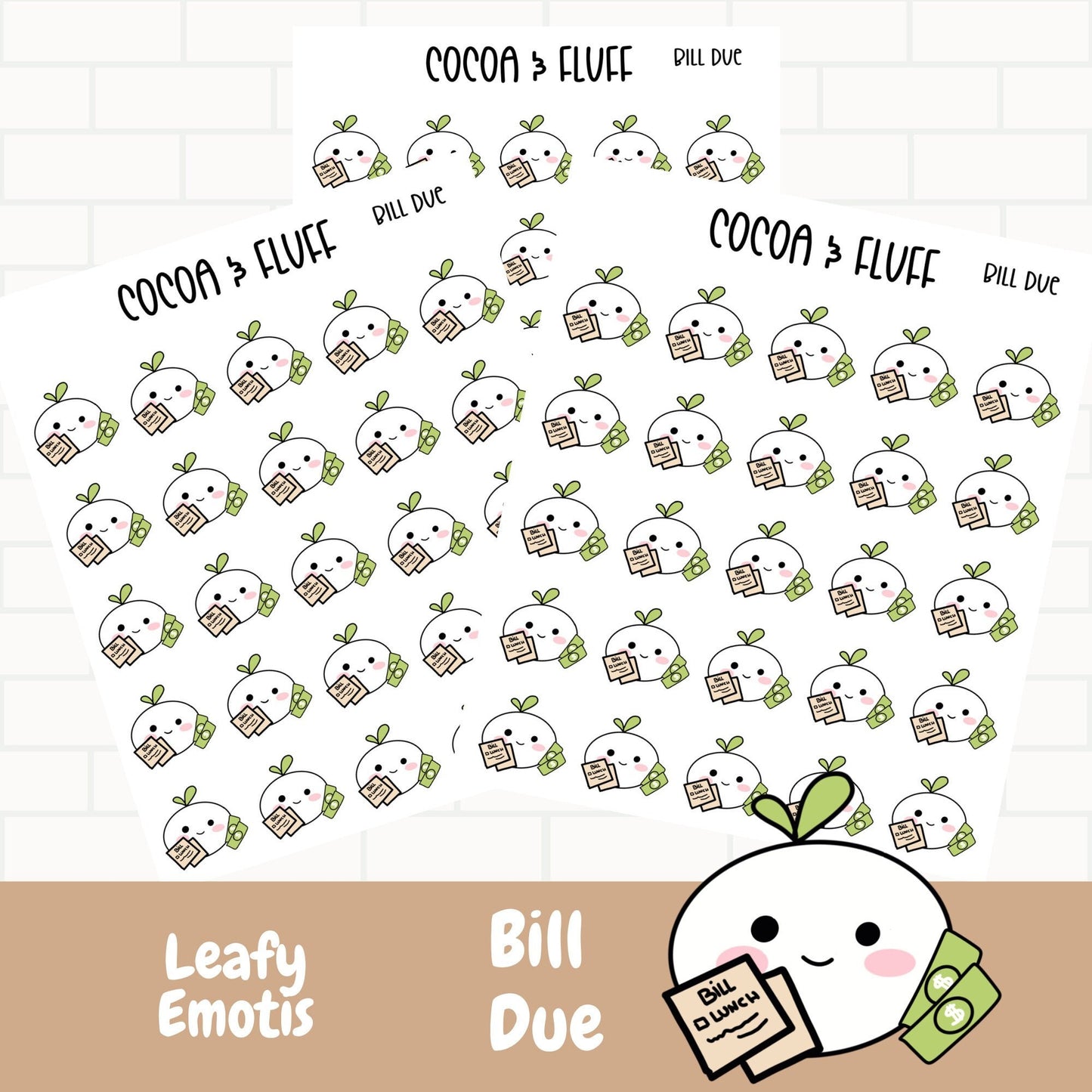 Bill Due Leafy Planner Icons