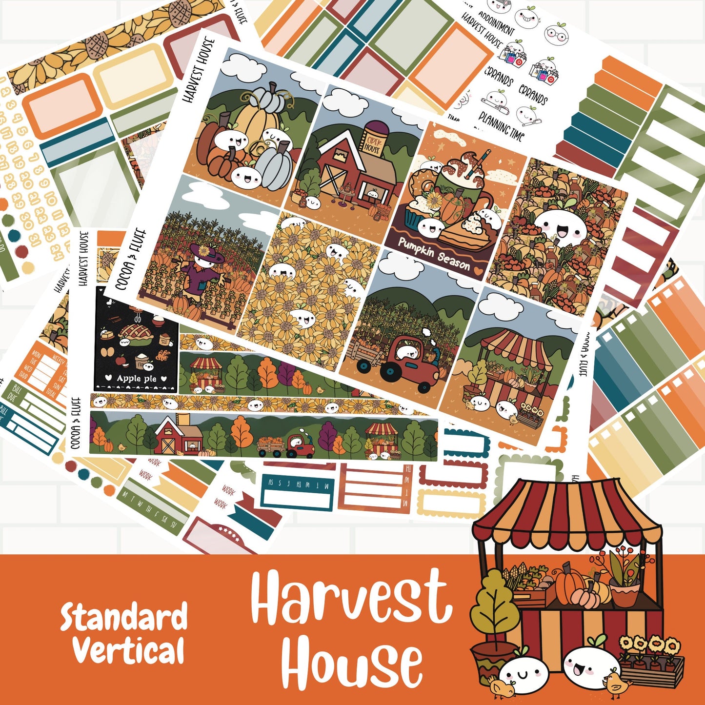 Harvest House Standard Vertical Weekly Sticker Kit
