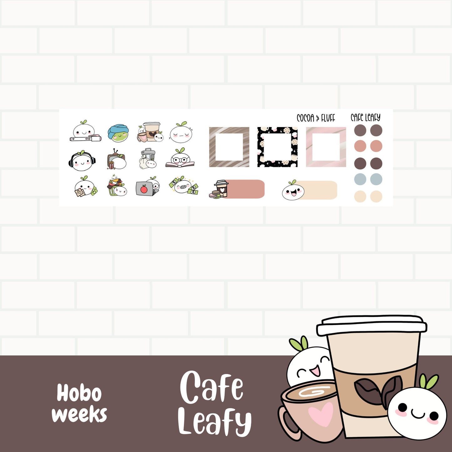 Cafe Leafy Hobonichi Weeks Weekly Sticker Kit