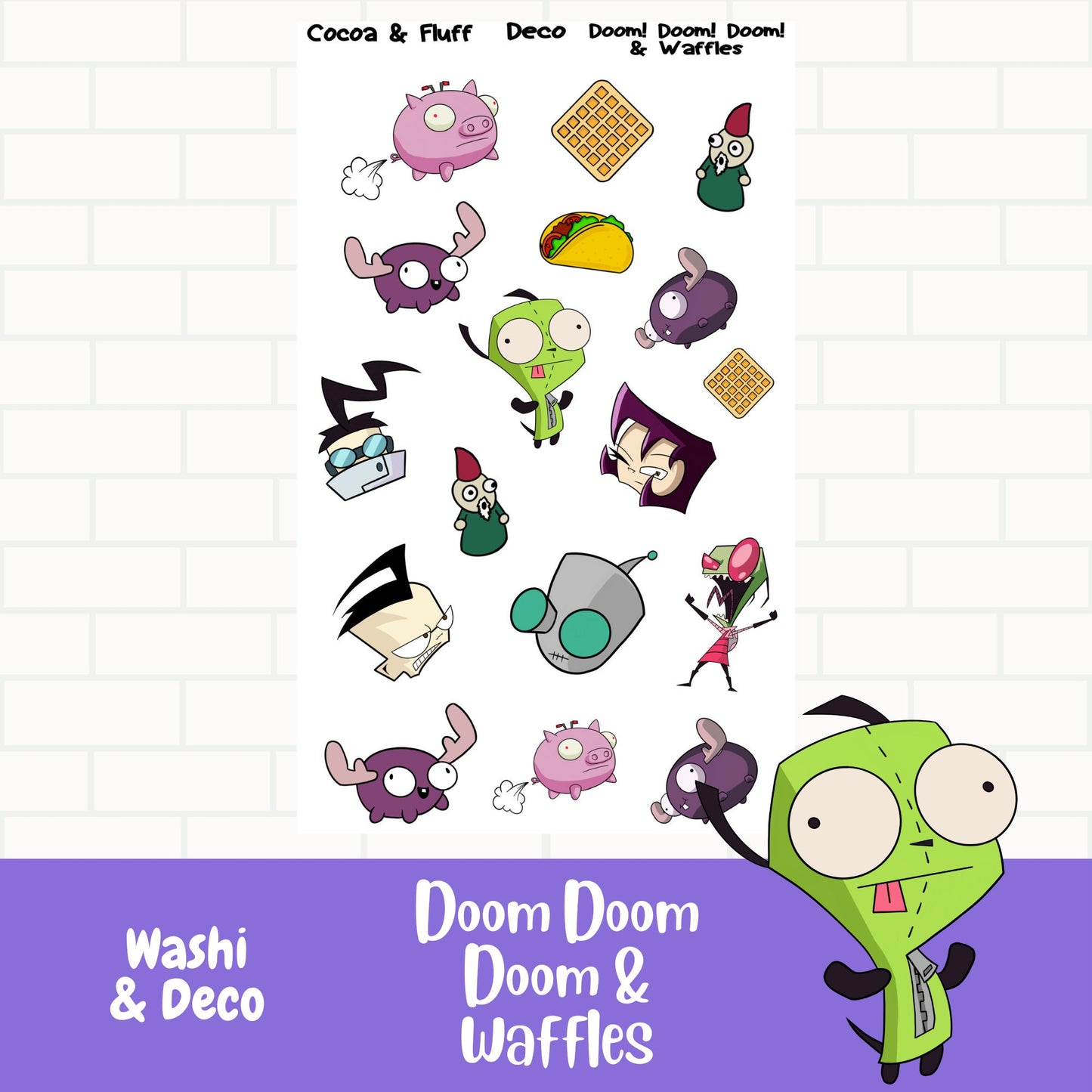 Doom Doom Doom & Waffles Journaling Sticker Bundle