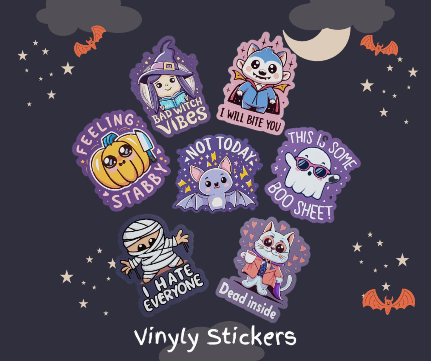 Halloween Snark Vinyl Stickers