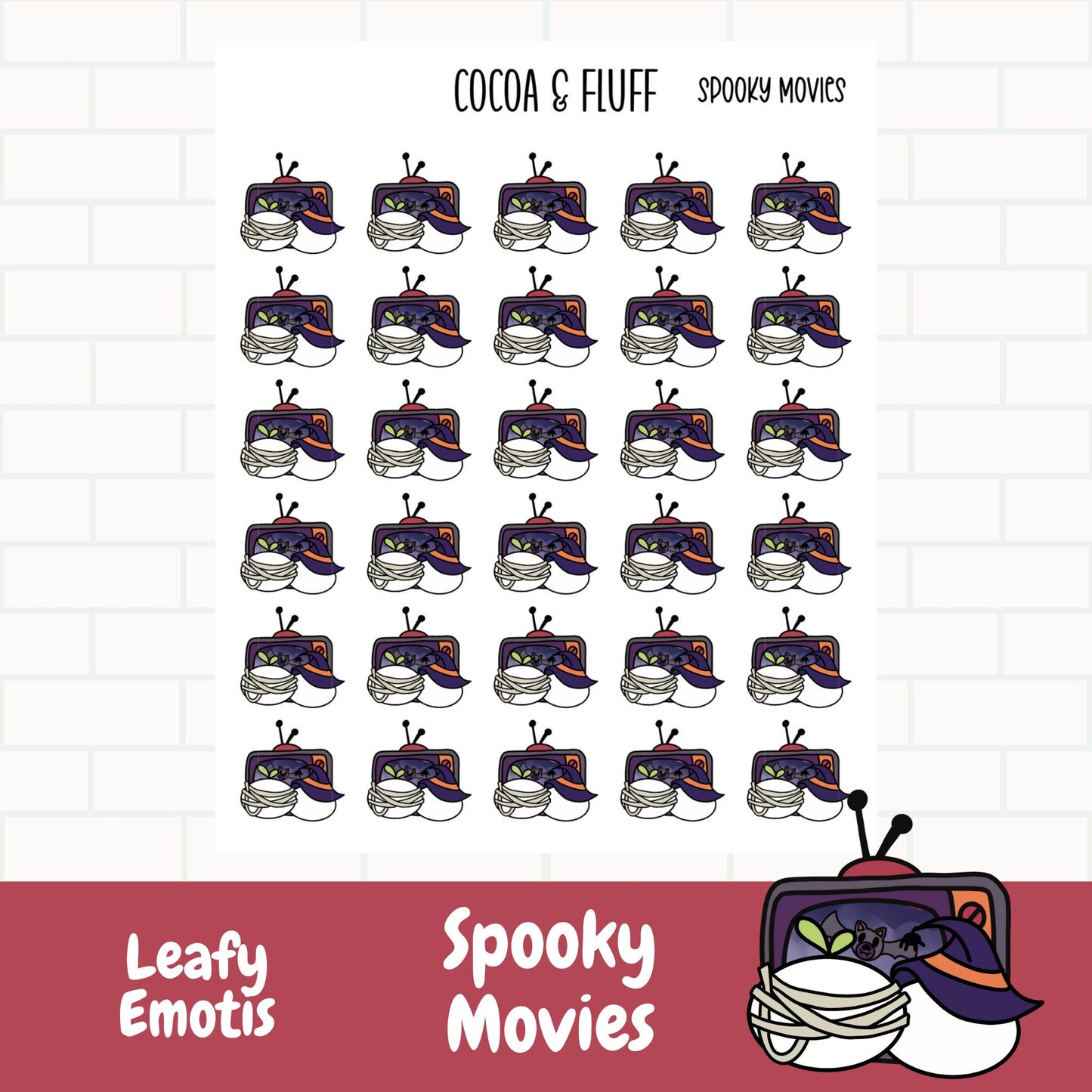 Spooky Movies Leafy Planner Icons