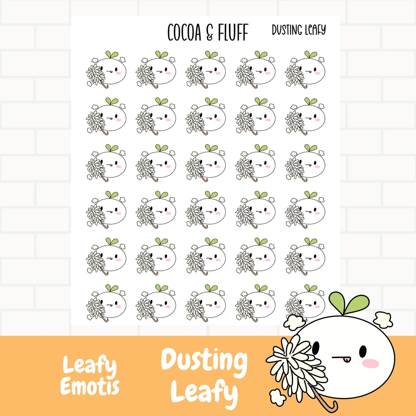 Dusting Leafy Planner Icons