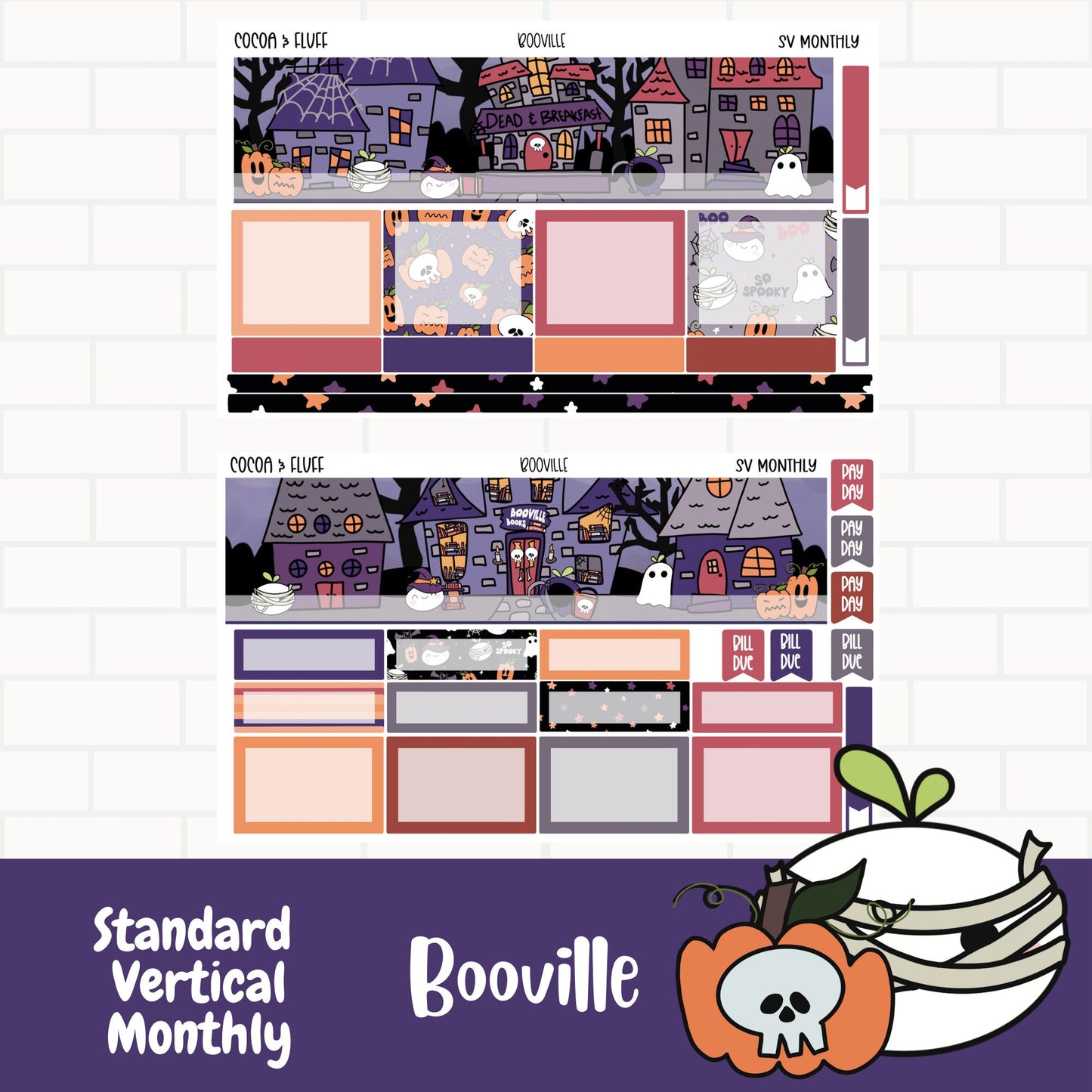Booville Monthly Standard Vertical Monthly Sticker Kit