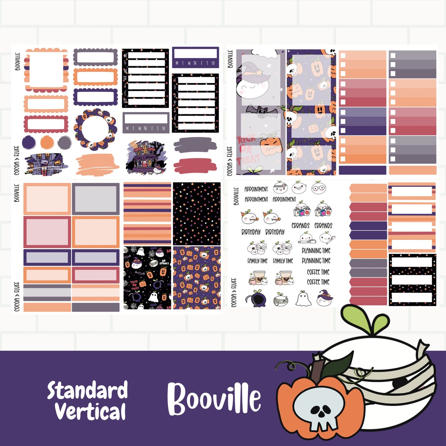 Booville Standard Vertical Weekly Sticker Kit