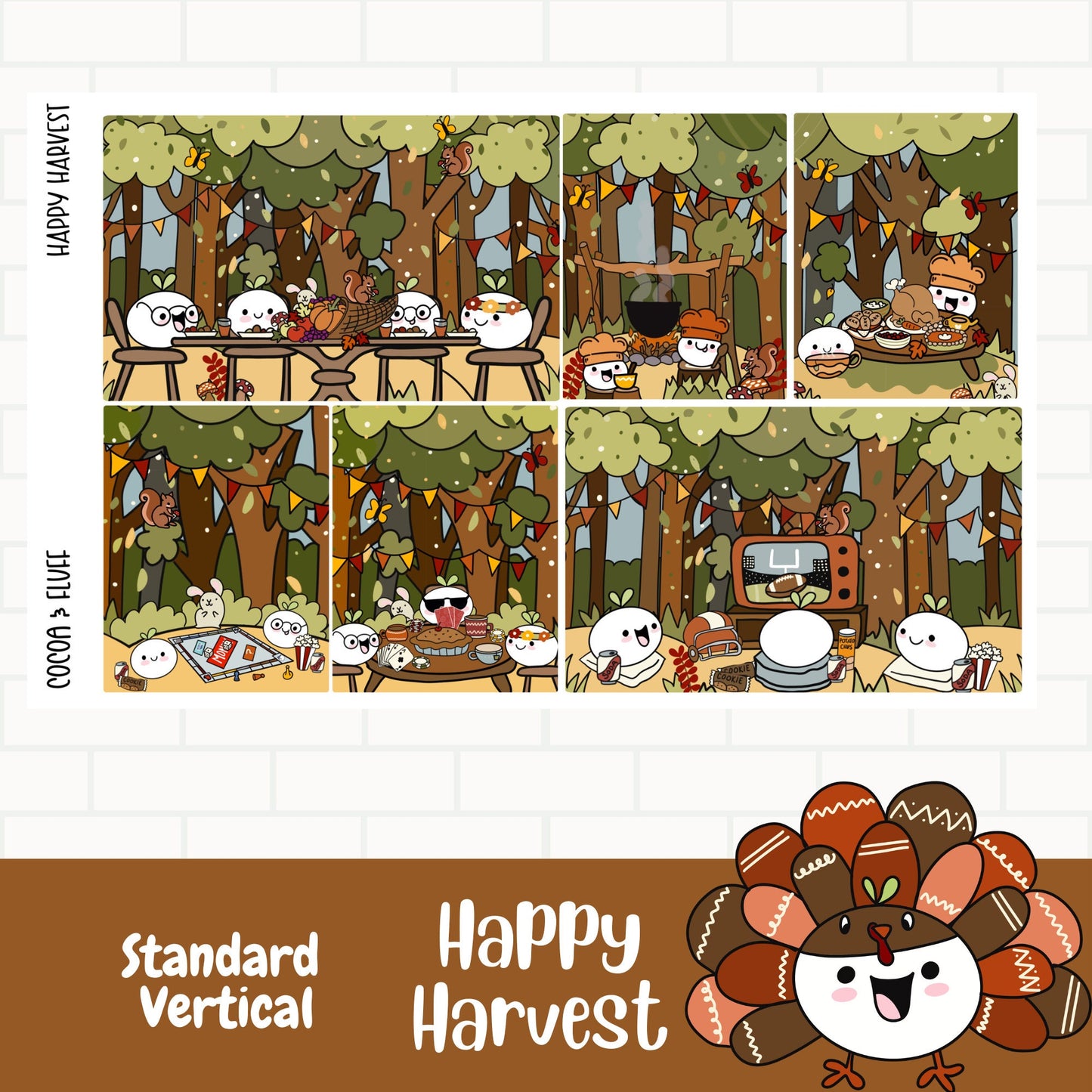 Happy Harvest Standard Vertical Weekly Sticker Kit