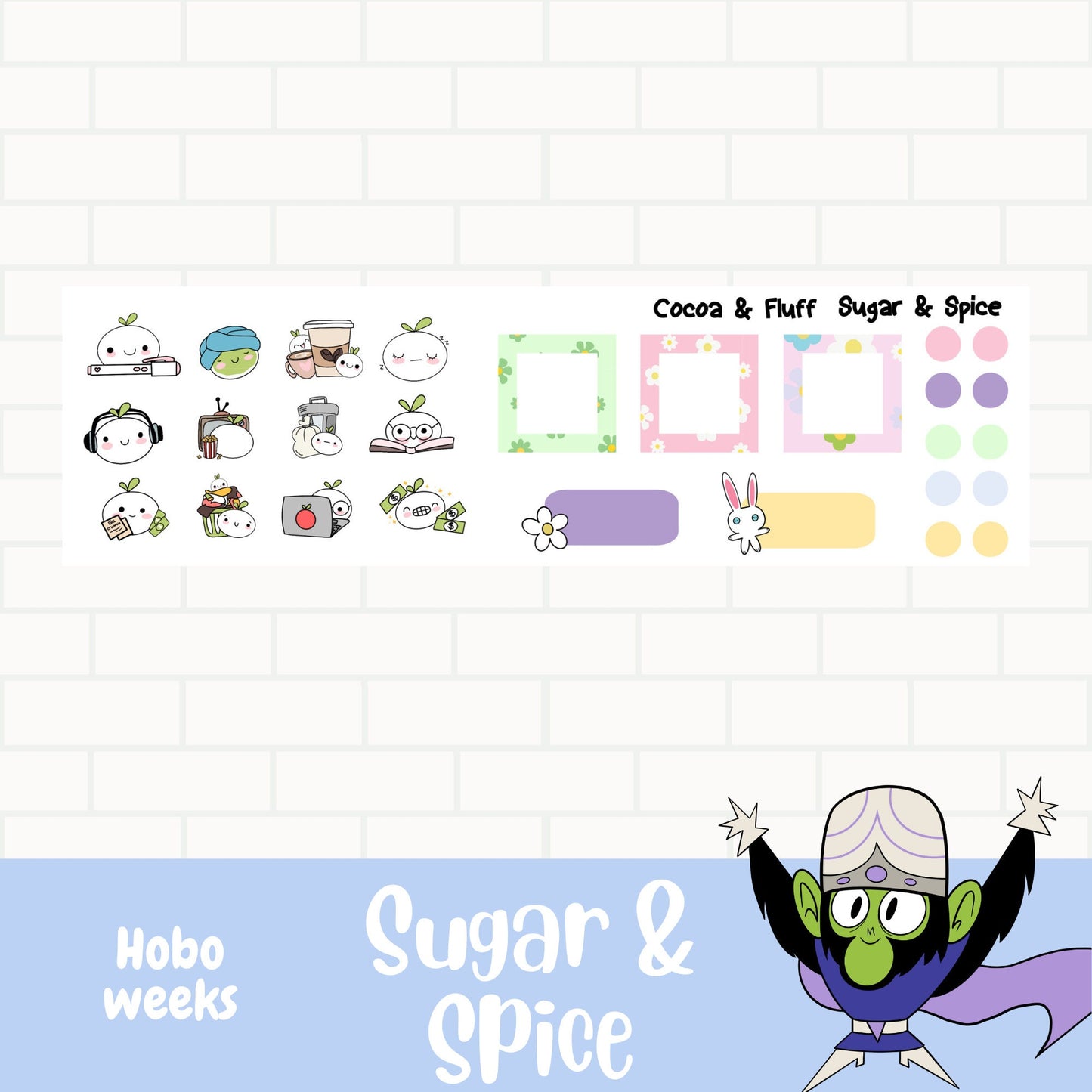 Sugar & Spice Hobo Weeks Weekly Sticker Kit