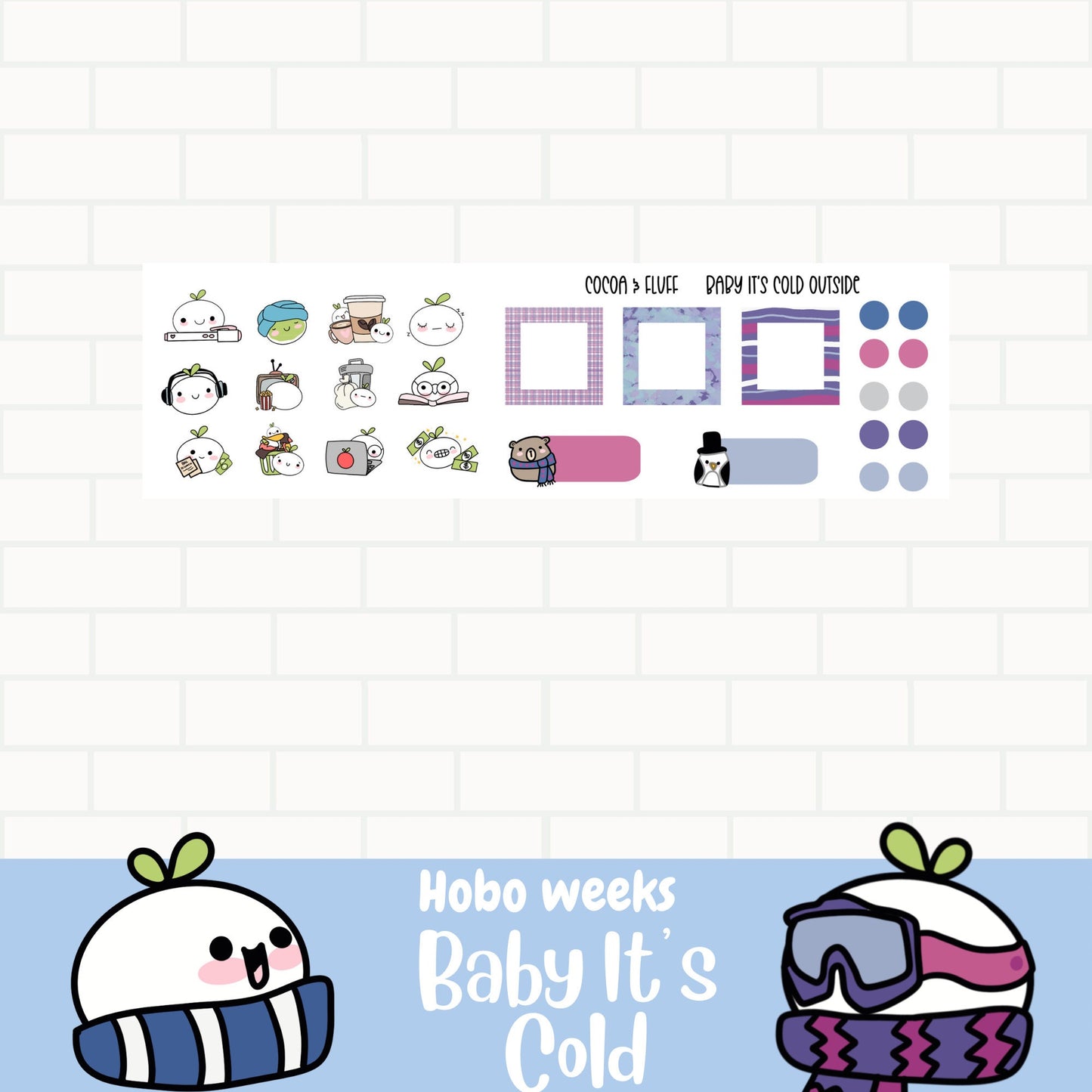 Baby It's Cold Hobonichi Weeks Weekly Planner Stickers