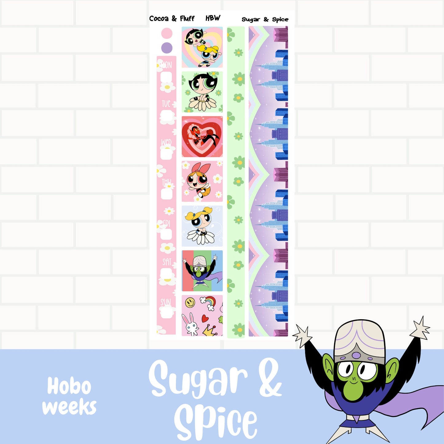 Sugar & Spice Hobo Weeks Weekly Sticker Kit