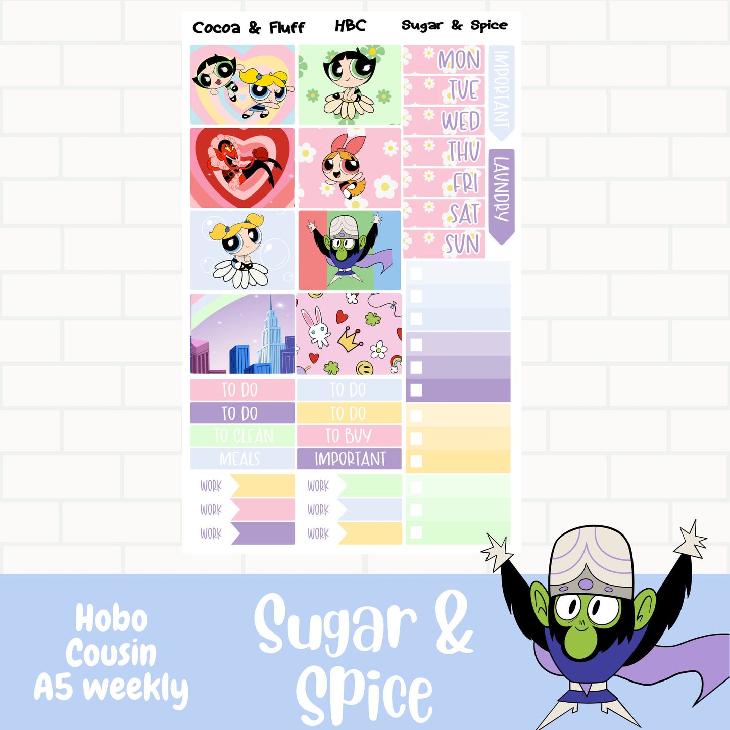 Sugar & Spice Hobonichi Cousin Weekly Sticker Kit