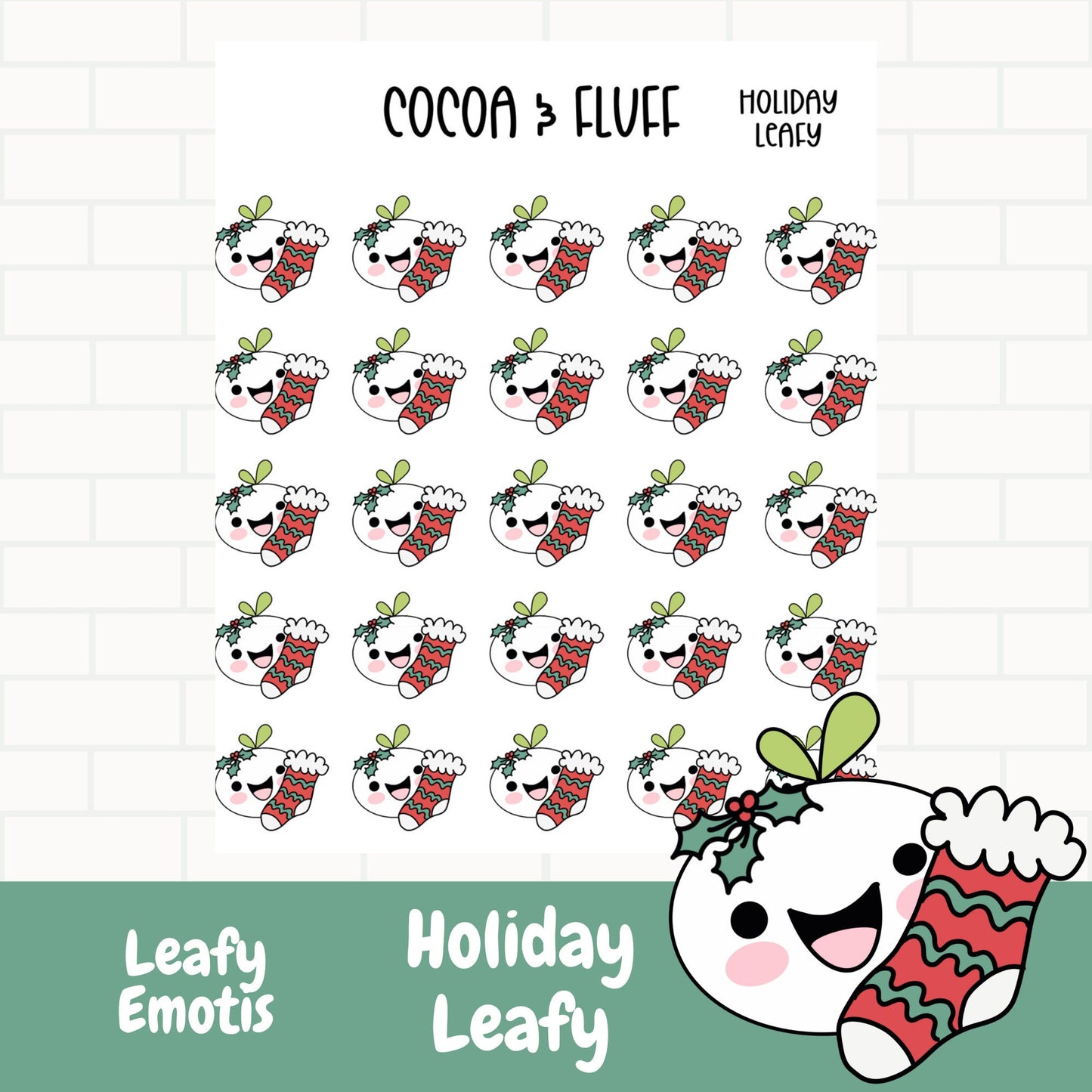 Holiday Leafy Planner Icons