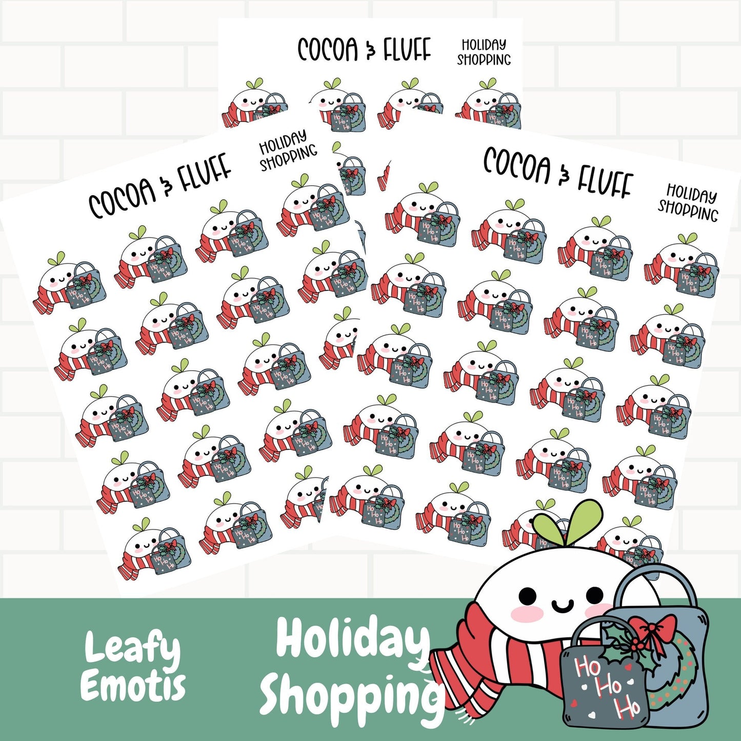 Holiday Shopping Leafy Planner Icons