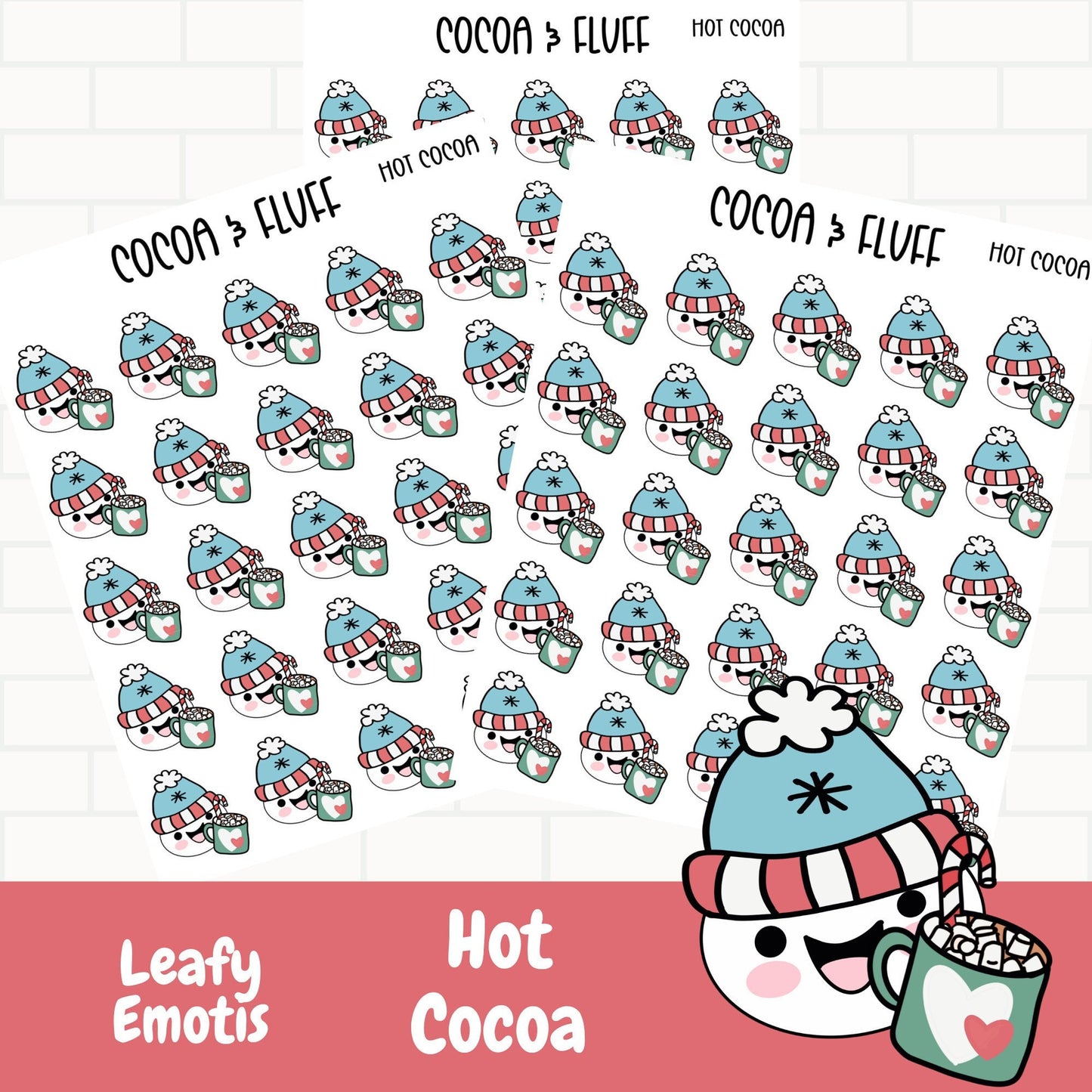 Hot Cocoa Leafy Planner Icons