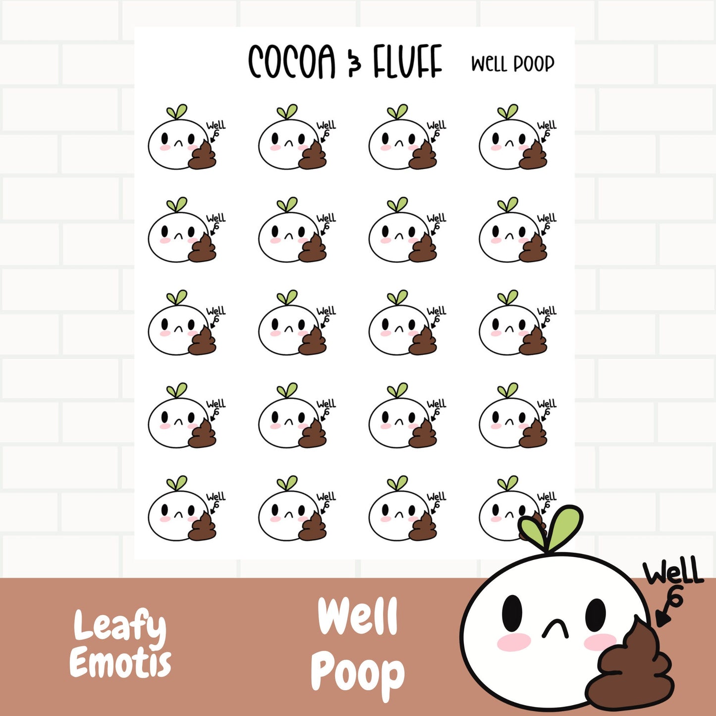 Well Poop Leafy Planner Icons