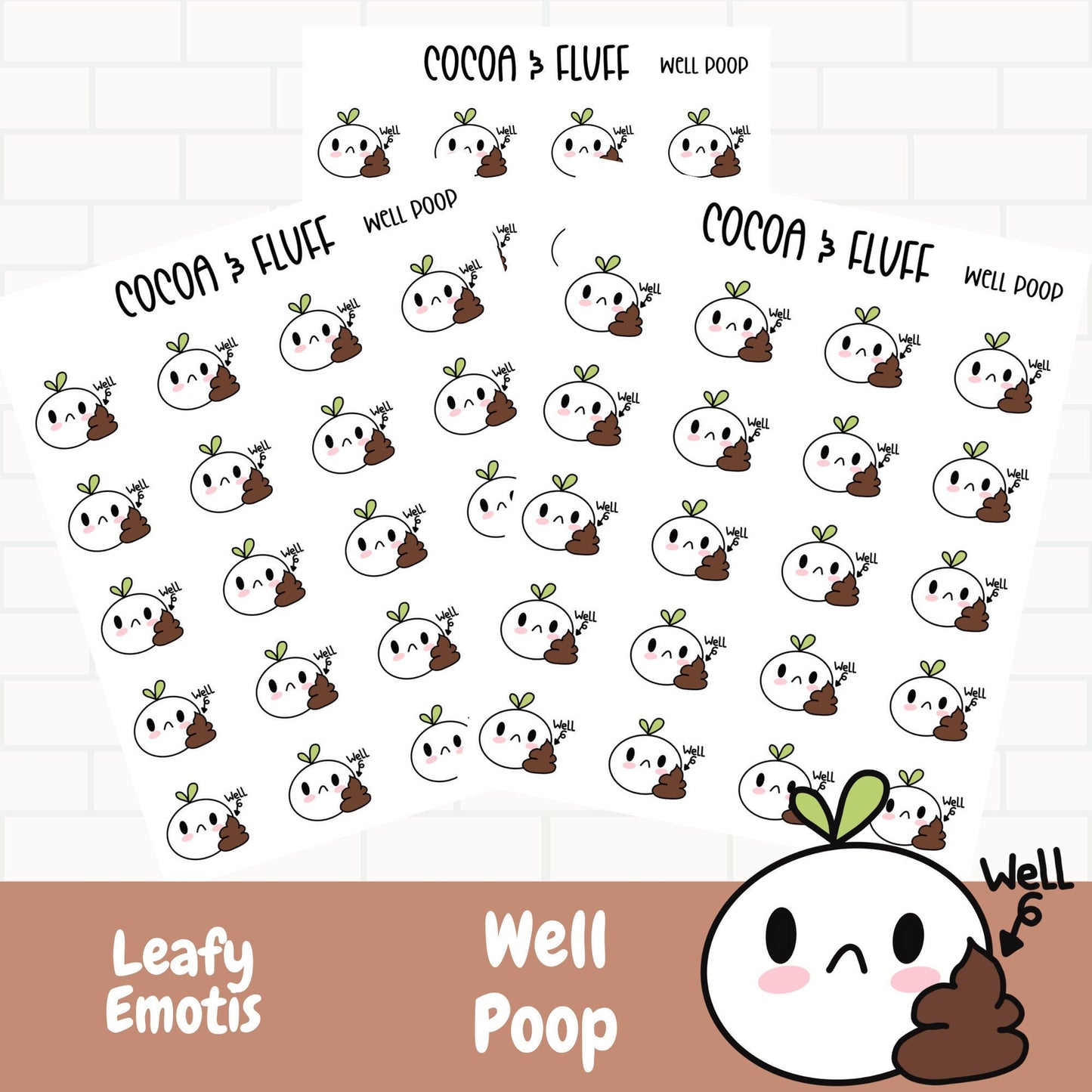 Well Poop Leafy Planner Icons