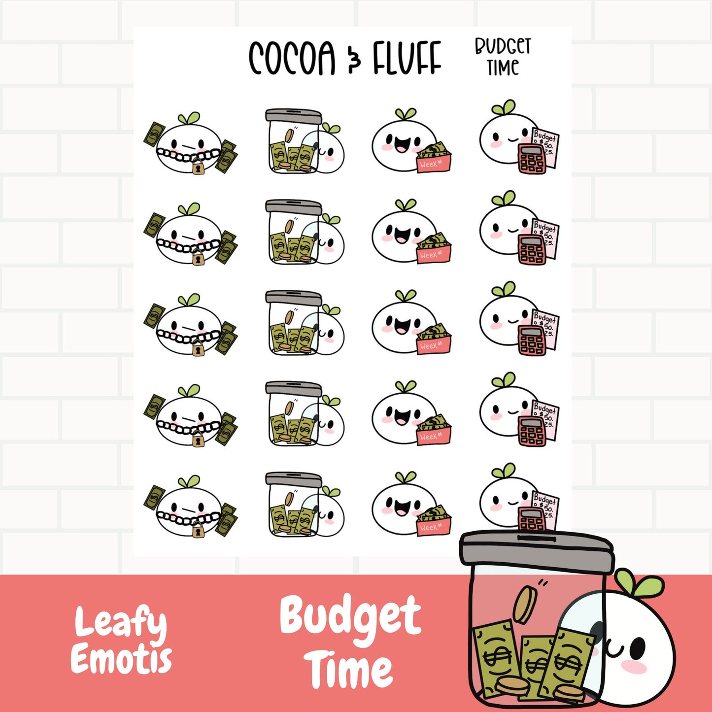 Budget Day Leafy Planner Icons