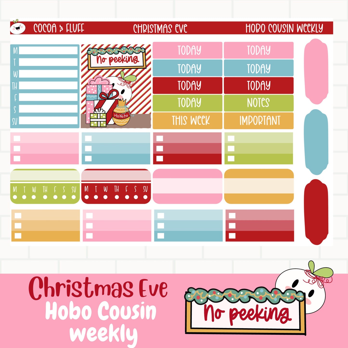 Christmas Eve Hobo Cousin Weekly Sticker Kit