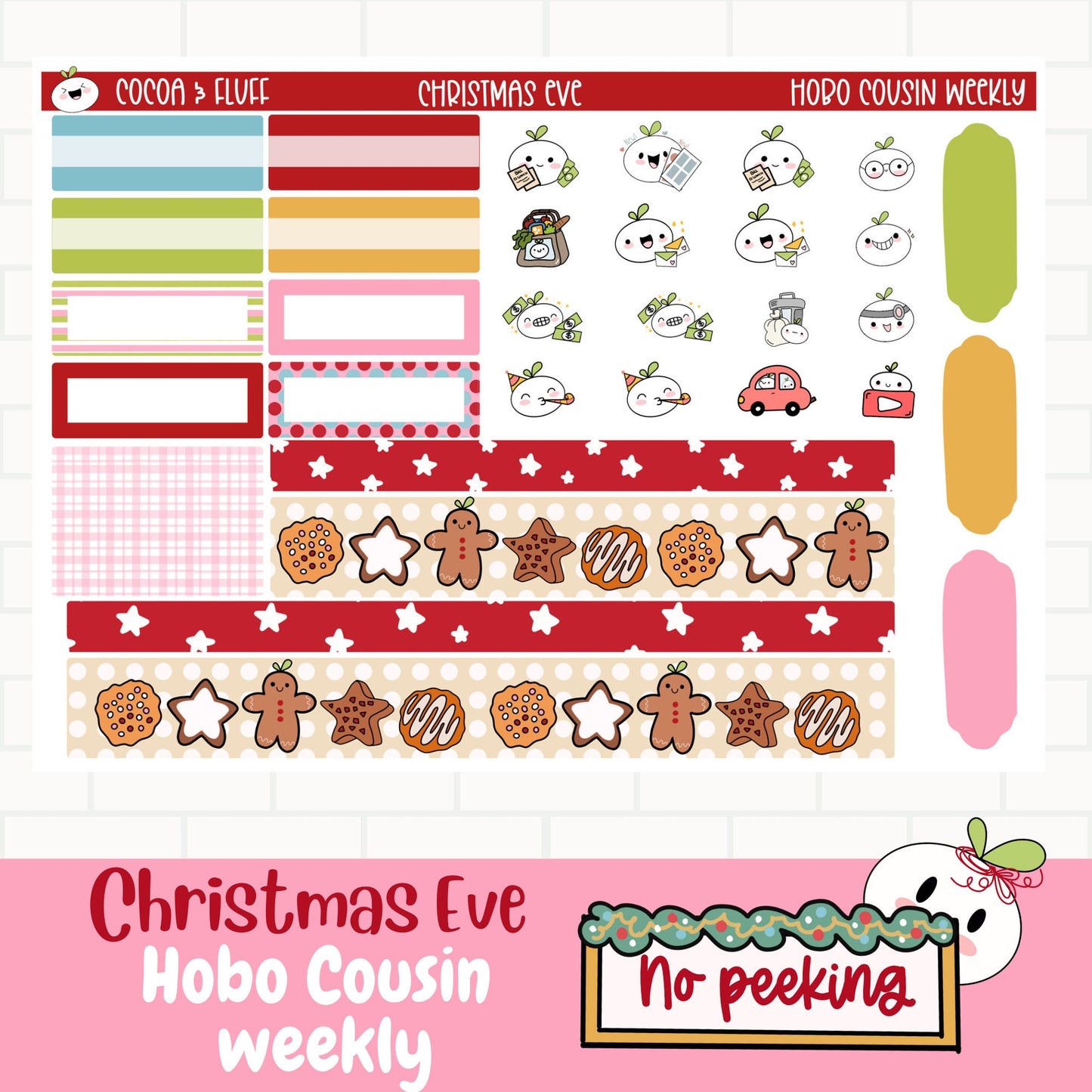 Christmas Eve Hobo Cousin Weekly Sticker Kit