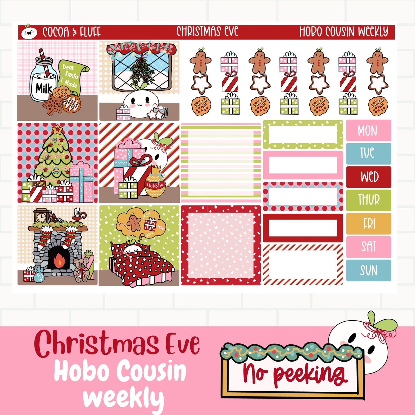Christmas Eve Hobo Cousin Weekly Sticker Kit