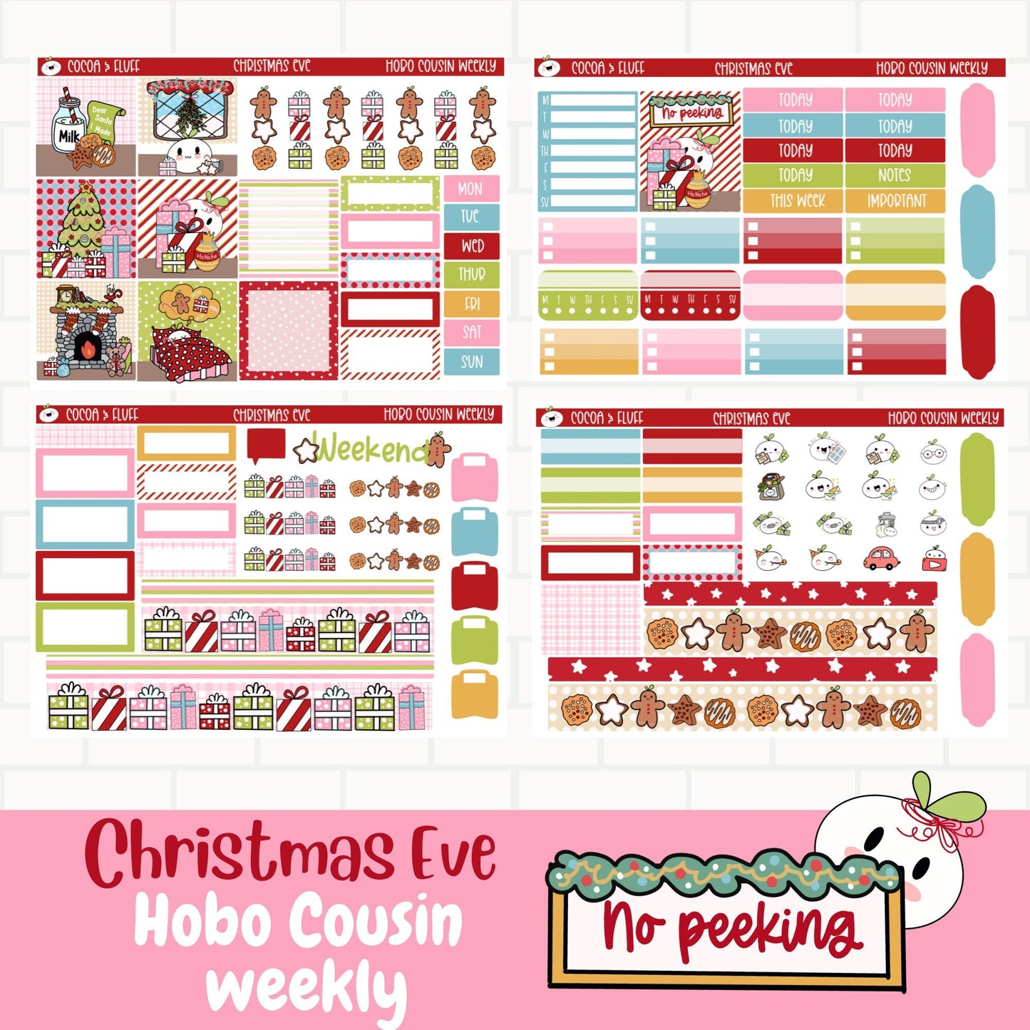 Christmas Eve Hobo Cousin Weekly Sticker Kit