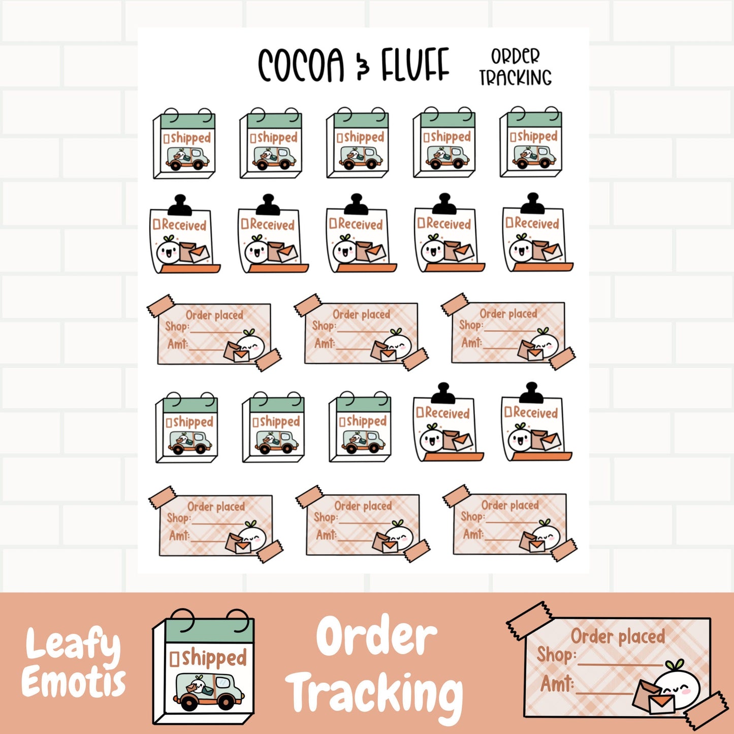 Order Tracking Leafy Planner Icons