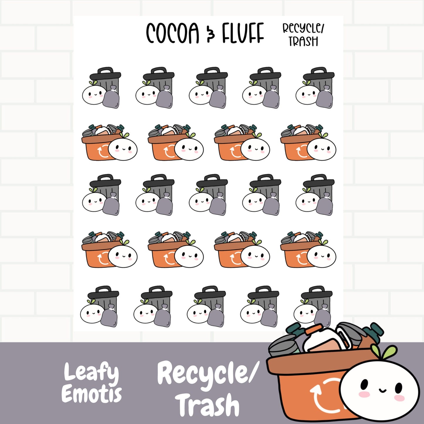 Recycle Leafy Planner Icons