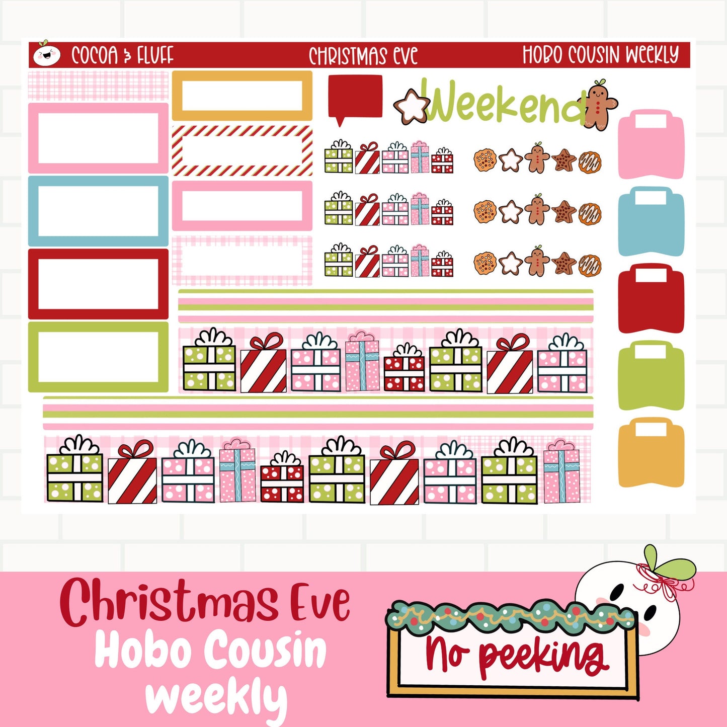 Christmas Eve Hobo Cousin Weekly Sticker Kit
