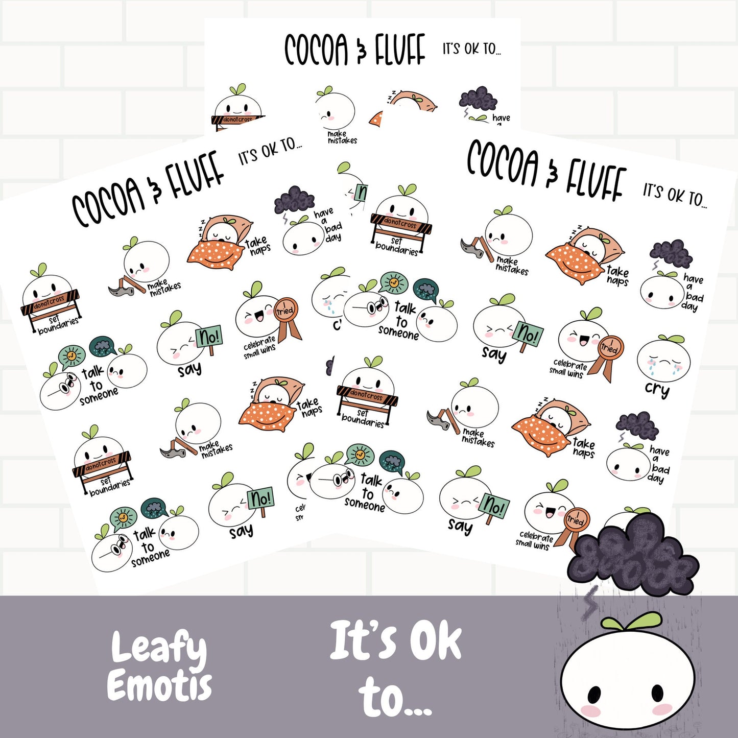 Leafy Says It's Ok To Planner Icons