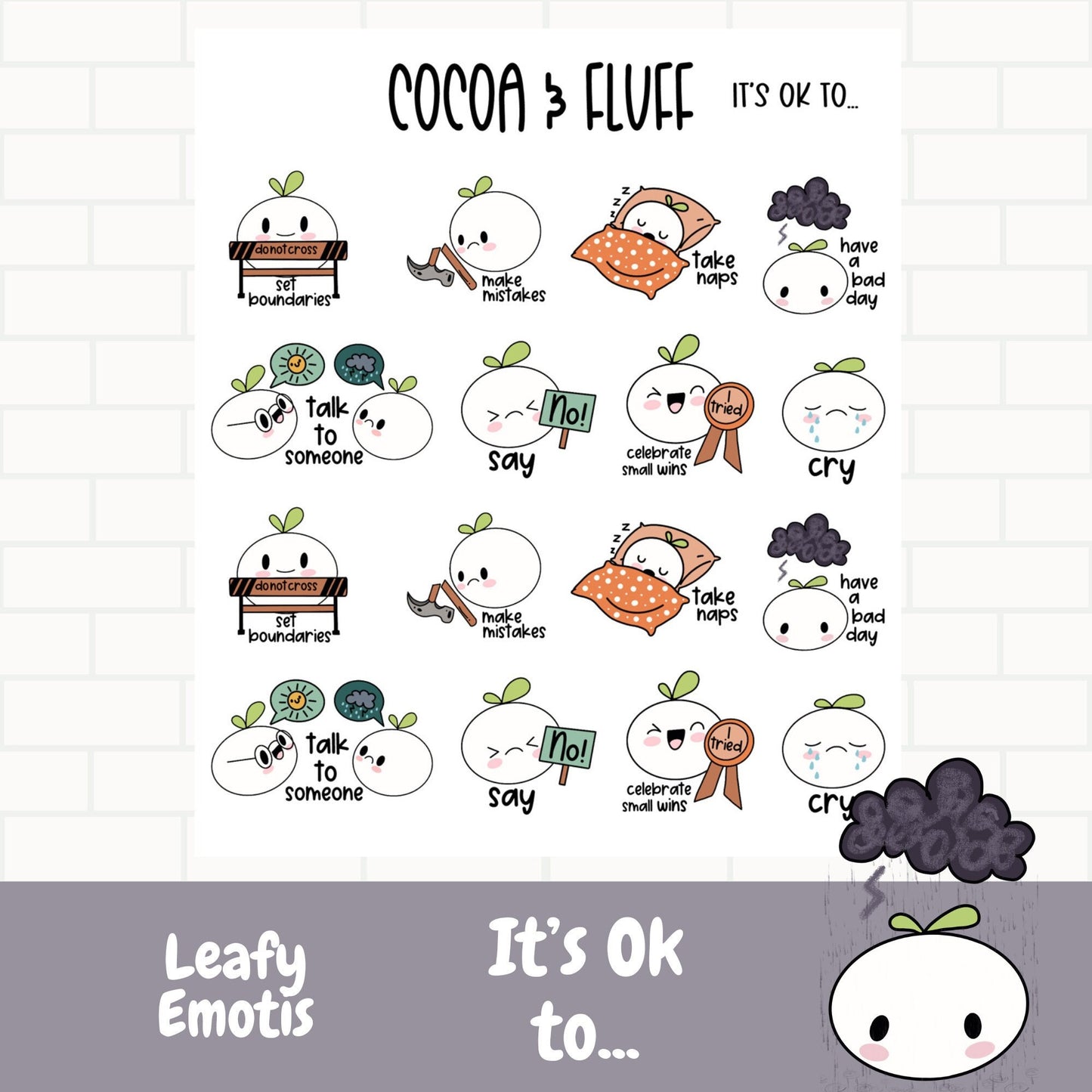Leafy Says It's Ok To Planner Icons