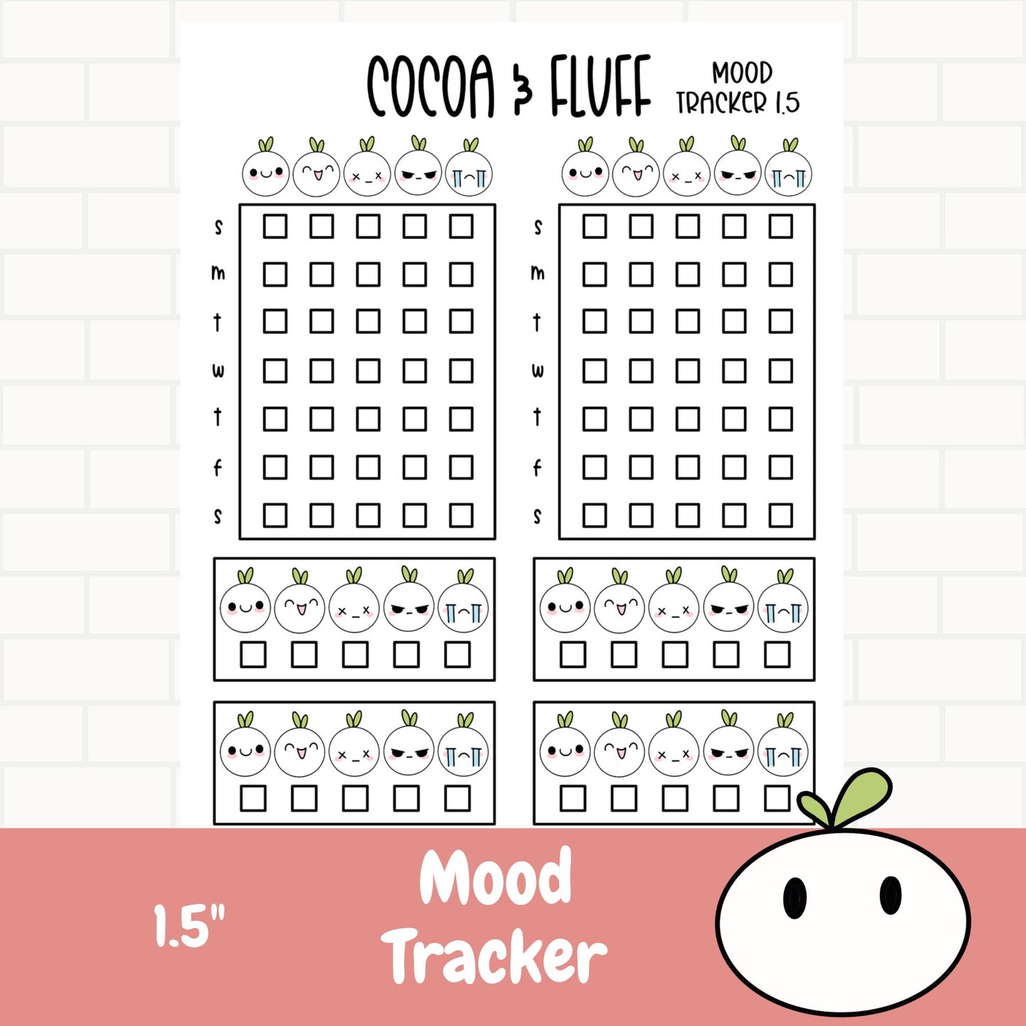 Mood Tracker Leafy Planner Icons