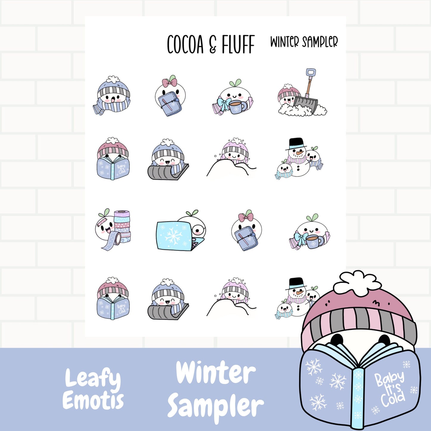 Winter Sampler Leafy Planner Icons