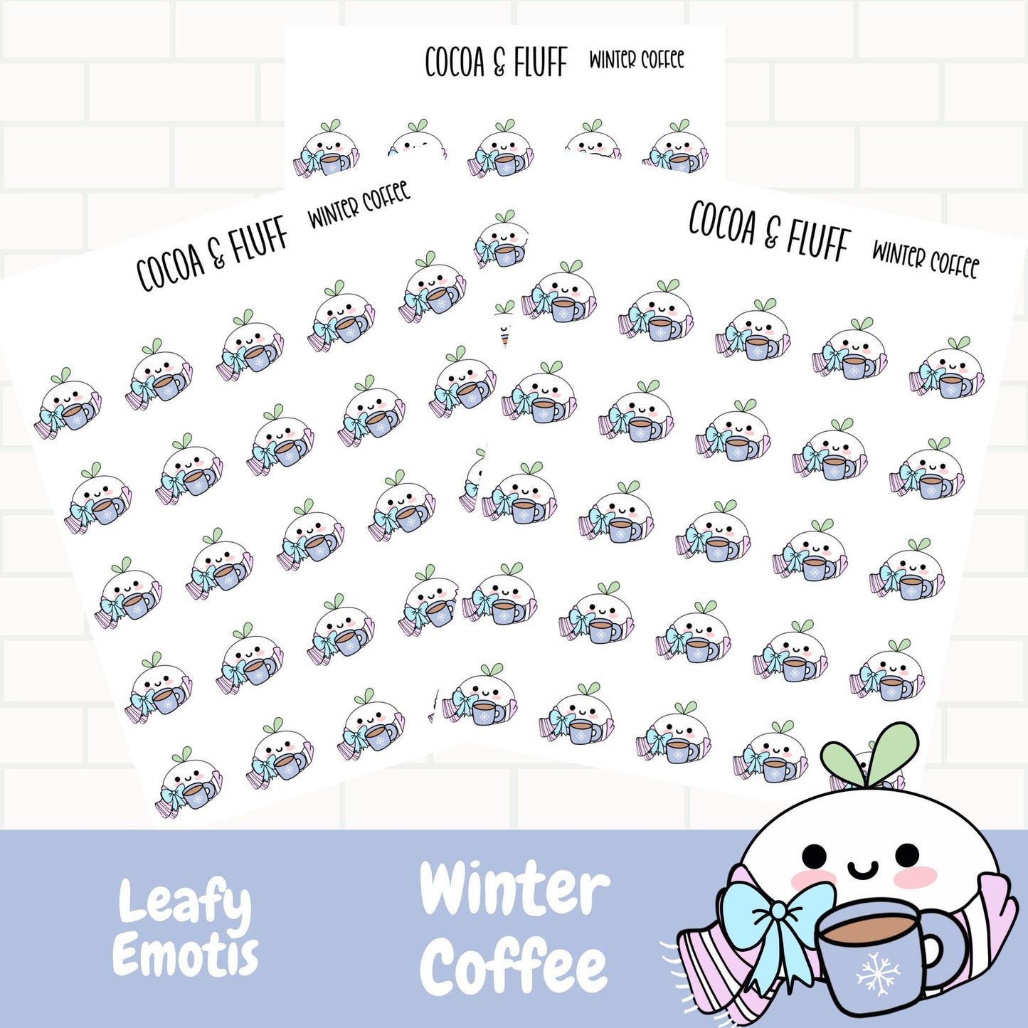 Winter Coffee Leafy Planner Icons