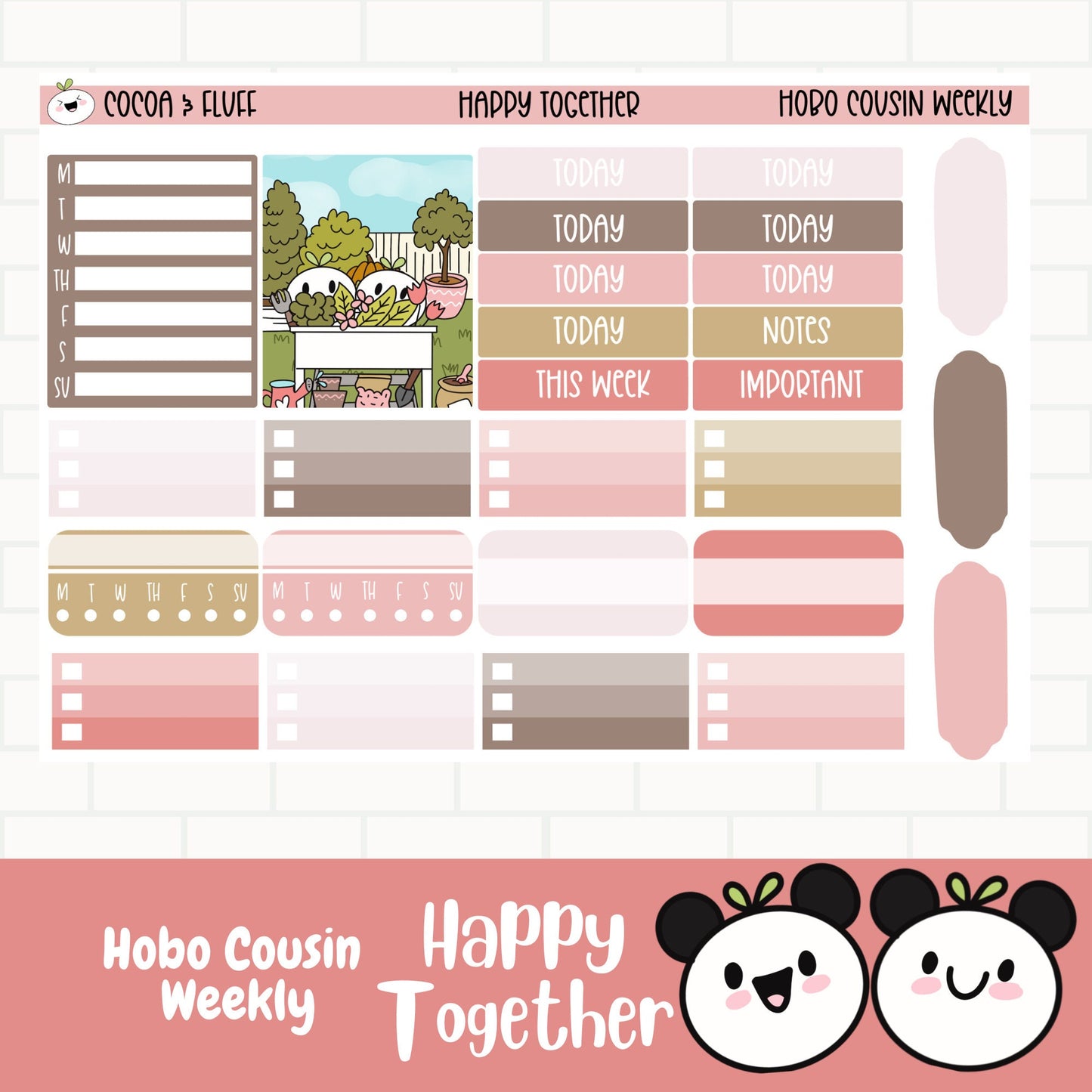 Happy Together Hobonichi Cousin Weekly Sticker Kit