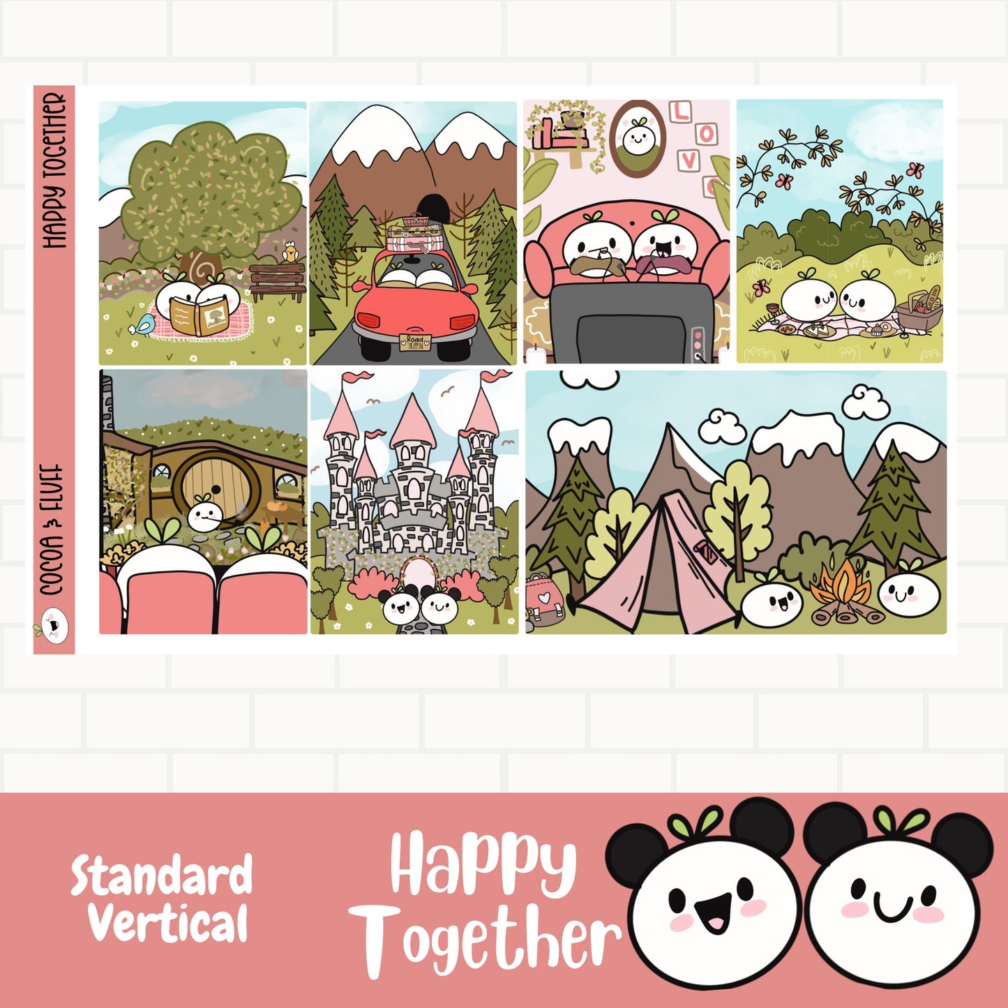 Happy Together Standard Vertical Weekly Sticker Kit