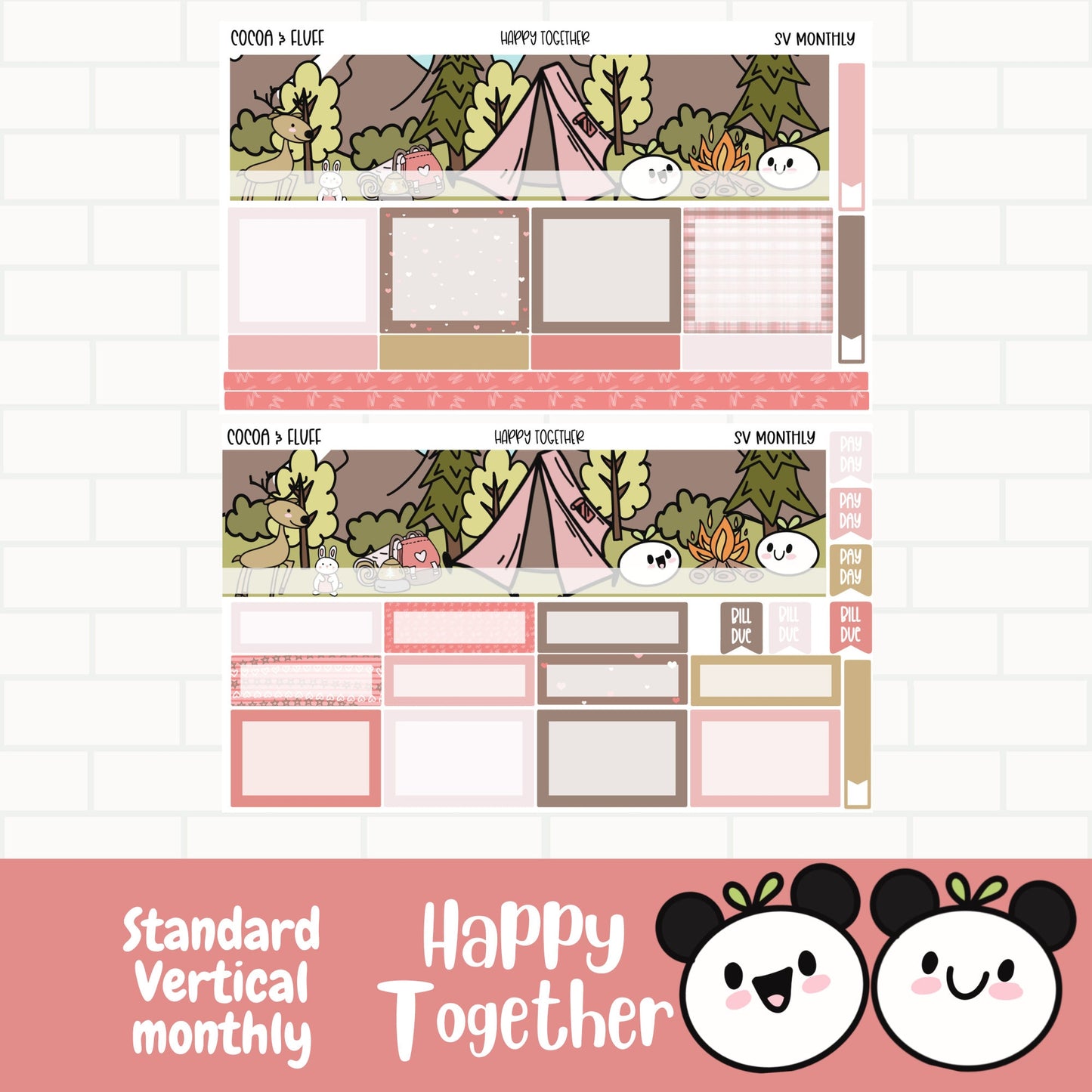 Happy Together Standard Vertical Monthly Sticker Kit