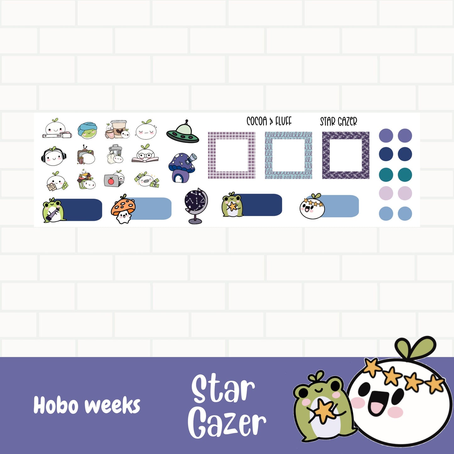 Star Gazer Hobonichi Weeks Weekly Sticker Kit