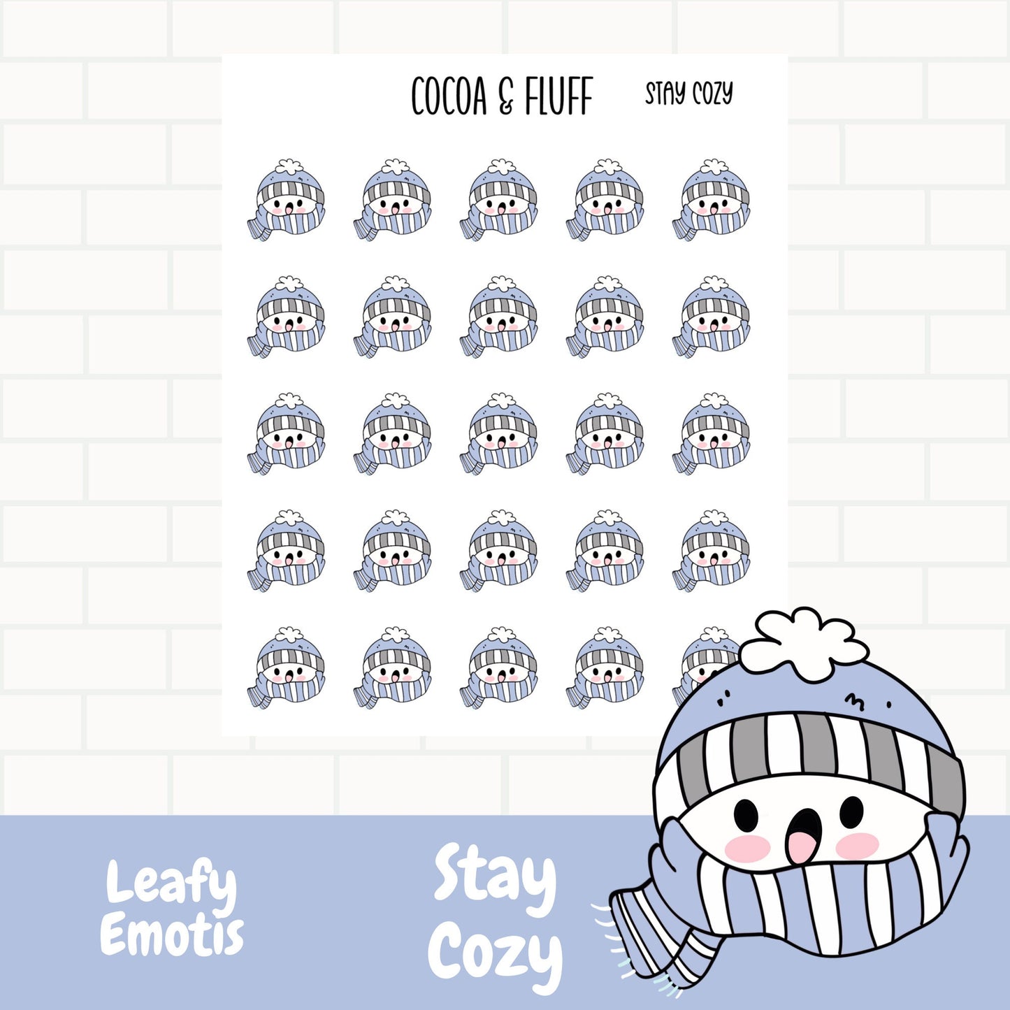 Stay Cozy Leafy Planner Icons