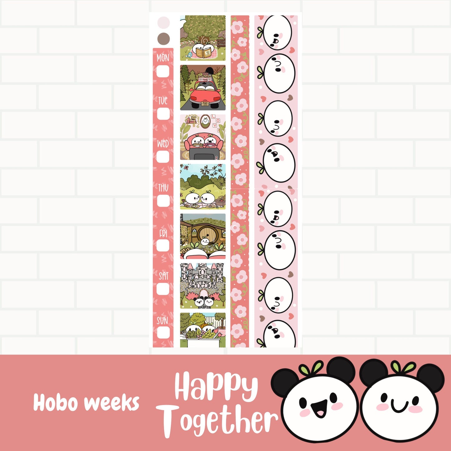 Happy Together Hobonichi Weeks Weekly Planner Stickers