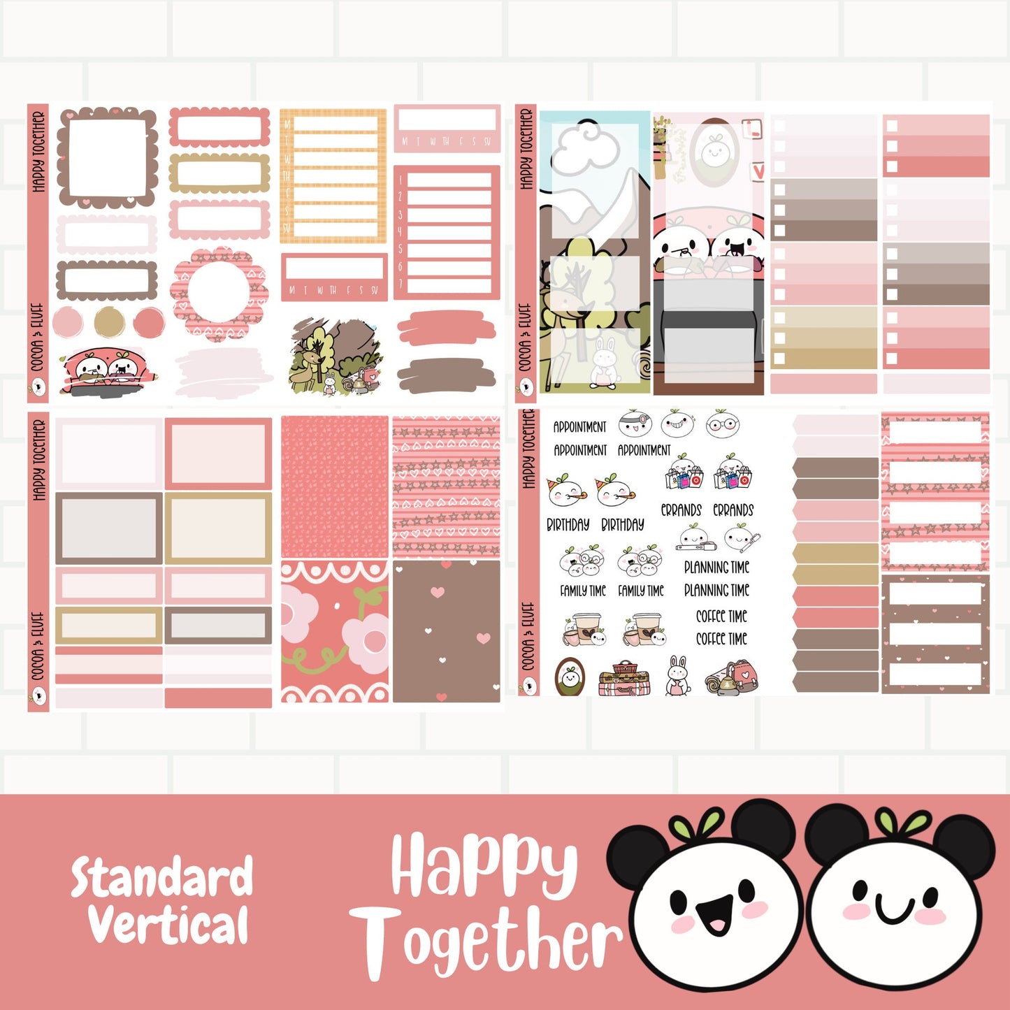 Happy Together Standard Vertical Weekly Sticker Kit