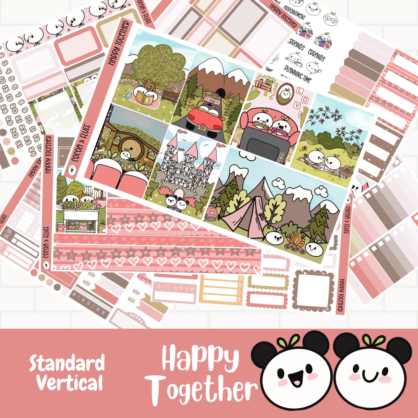 Happy Together Standard Vertical Weekly Sticker Kit