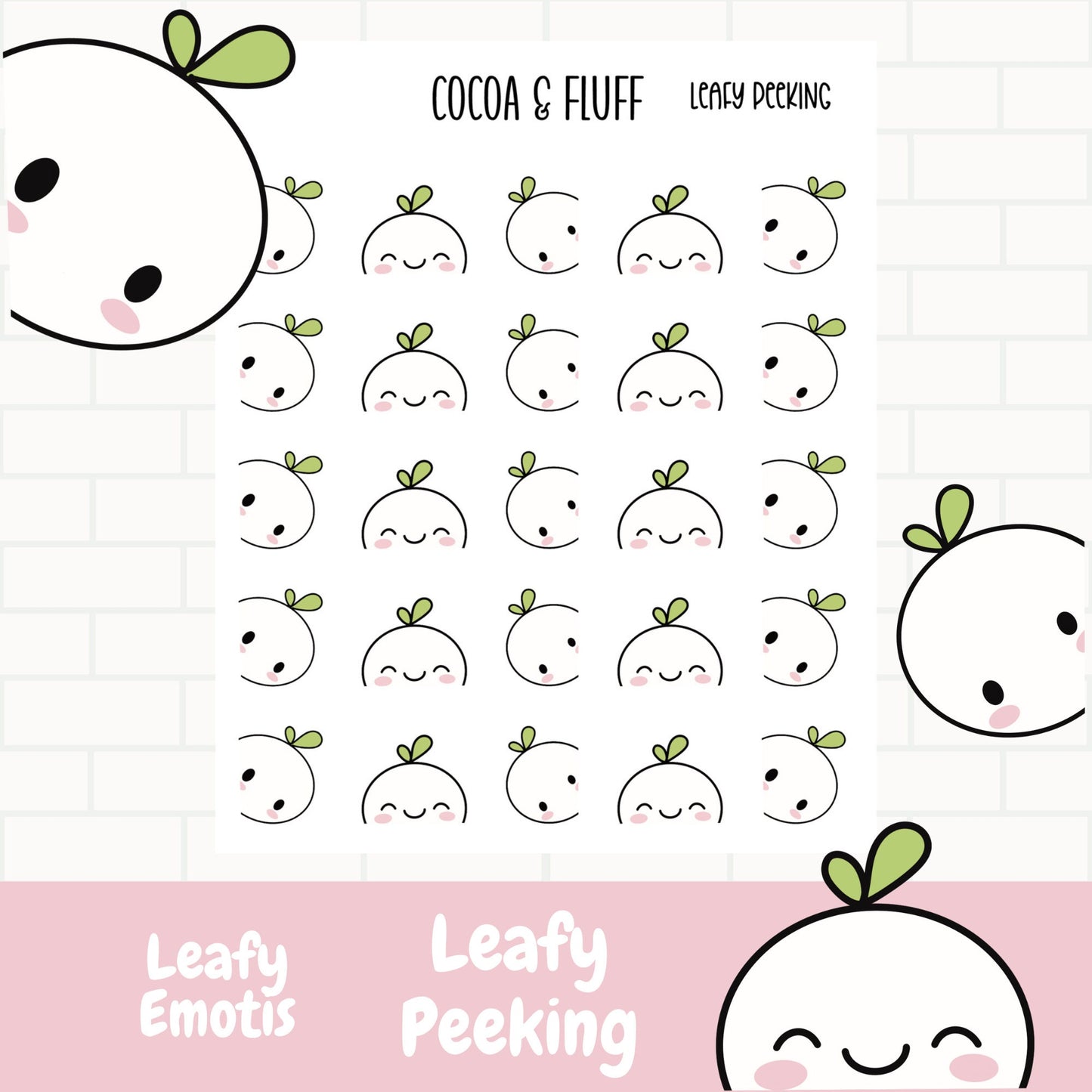 Leafy Peeking Box Edger Planner Icons