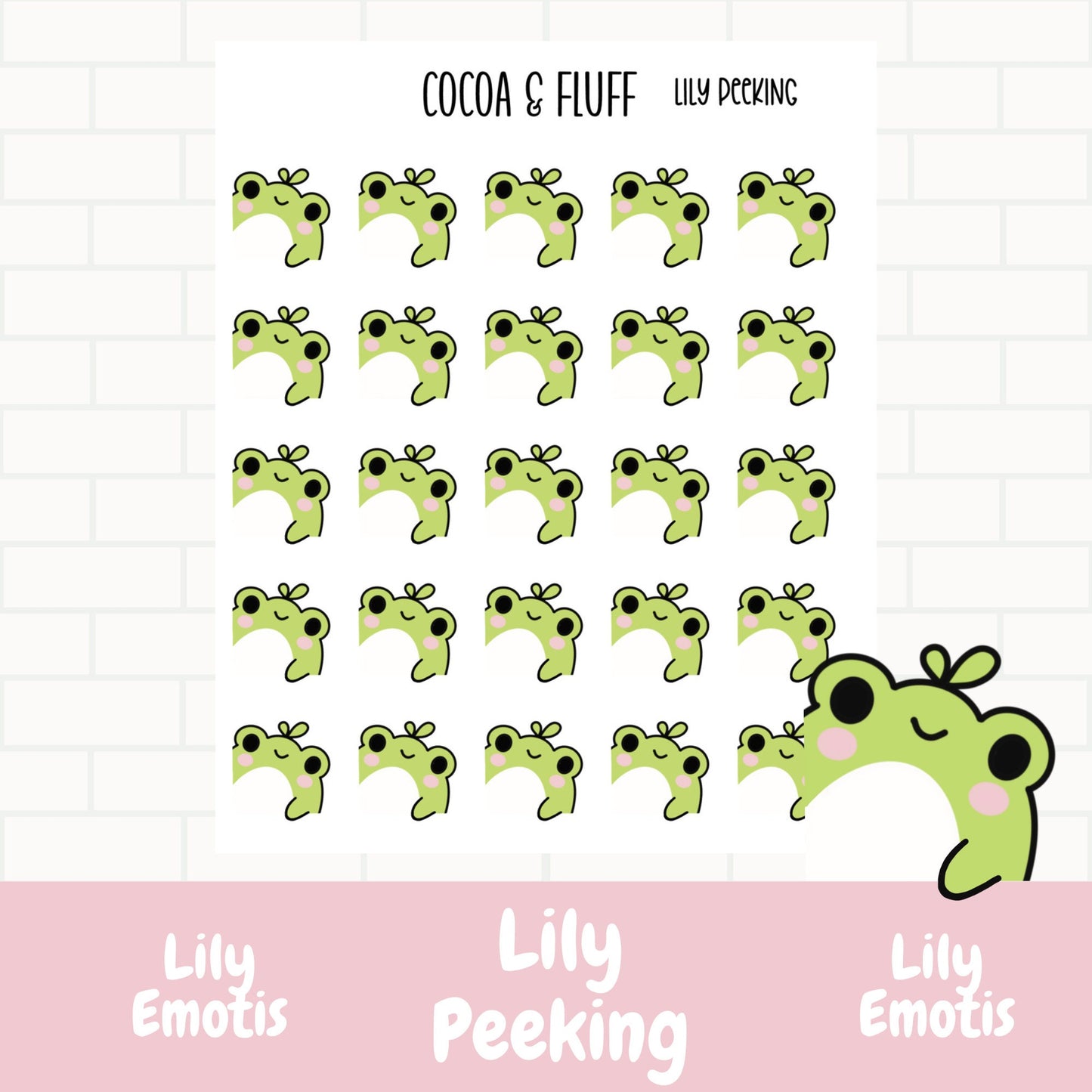 Lily Peeking Box Edger Planner Icons