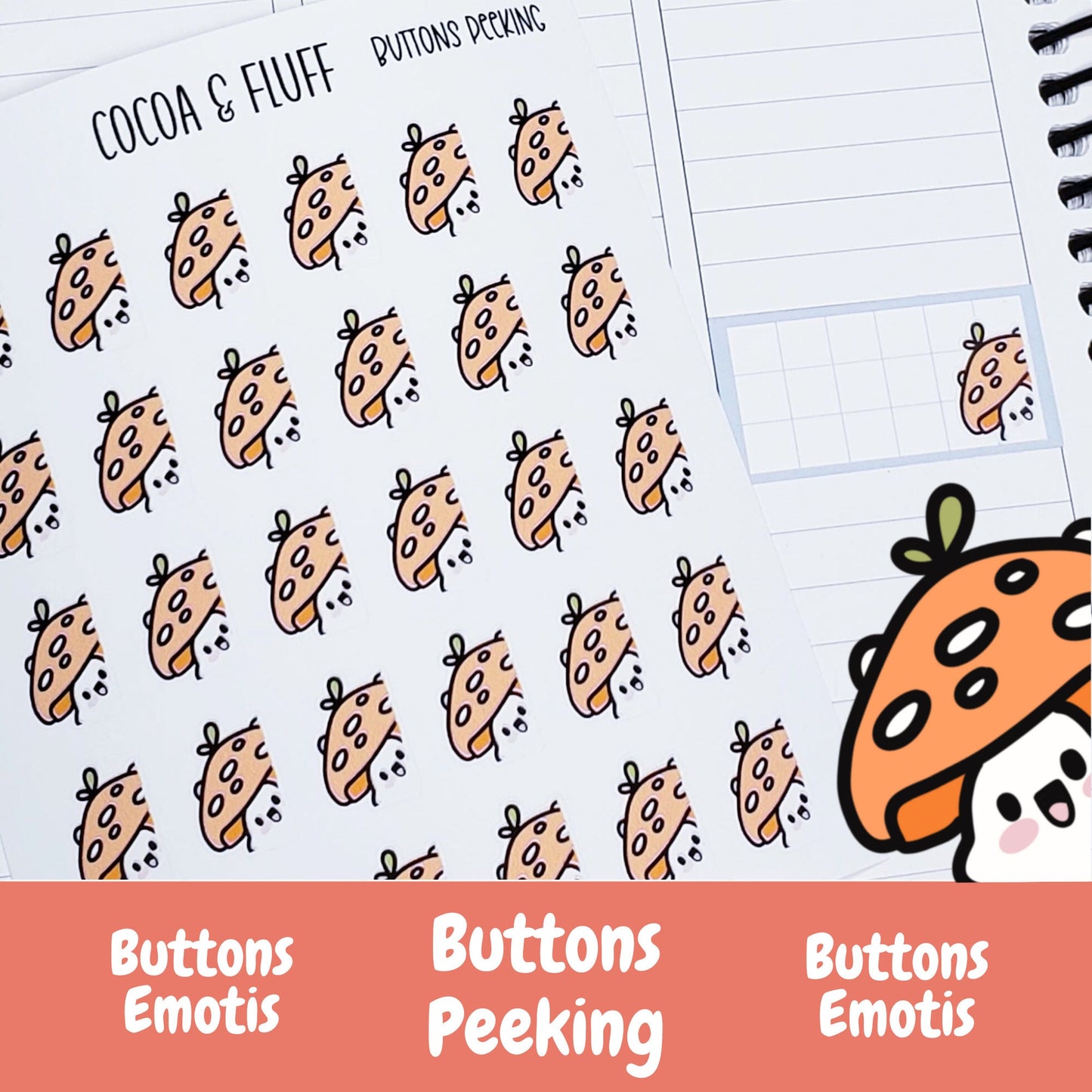 Buttons Peeking Box Edger Planner Icons