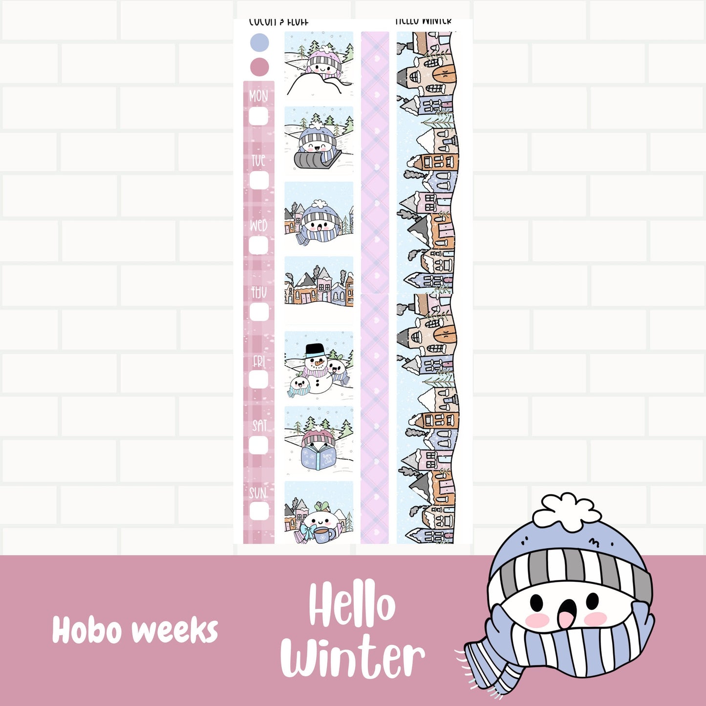Hello Winter Hobonichi Weeks Weekly Planner Stickers