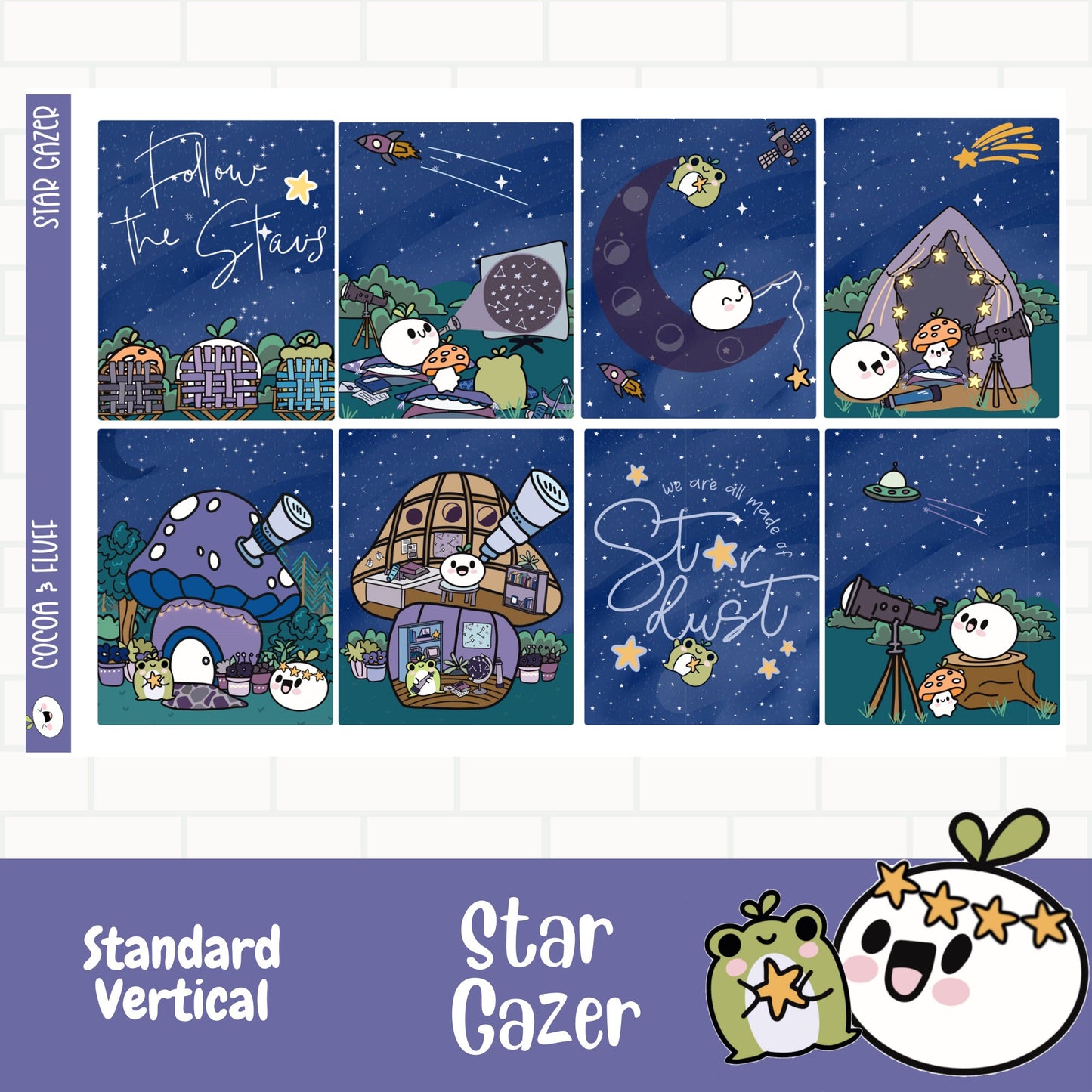 Star Gazer Standard Vertical Weekly Sticker Kit