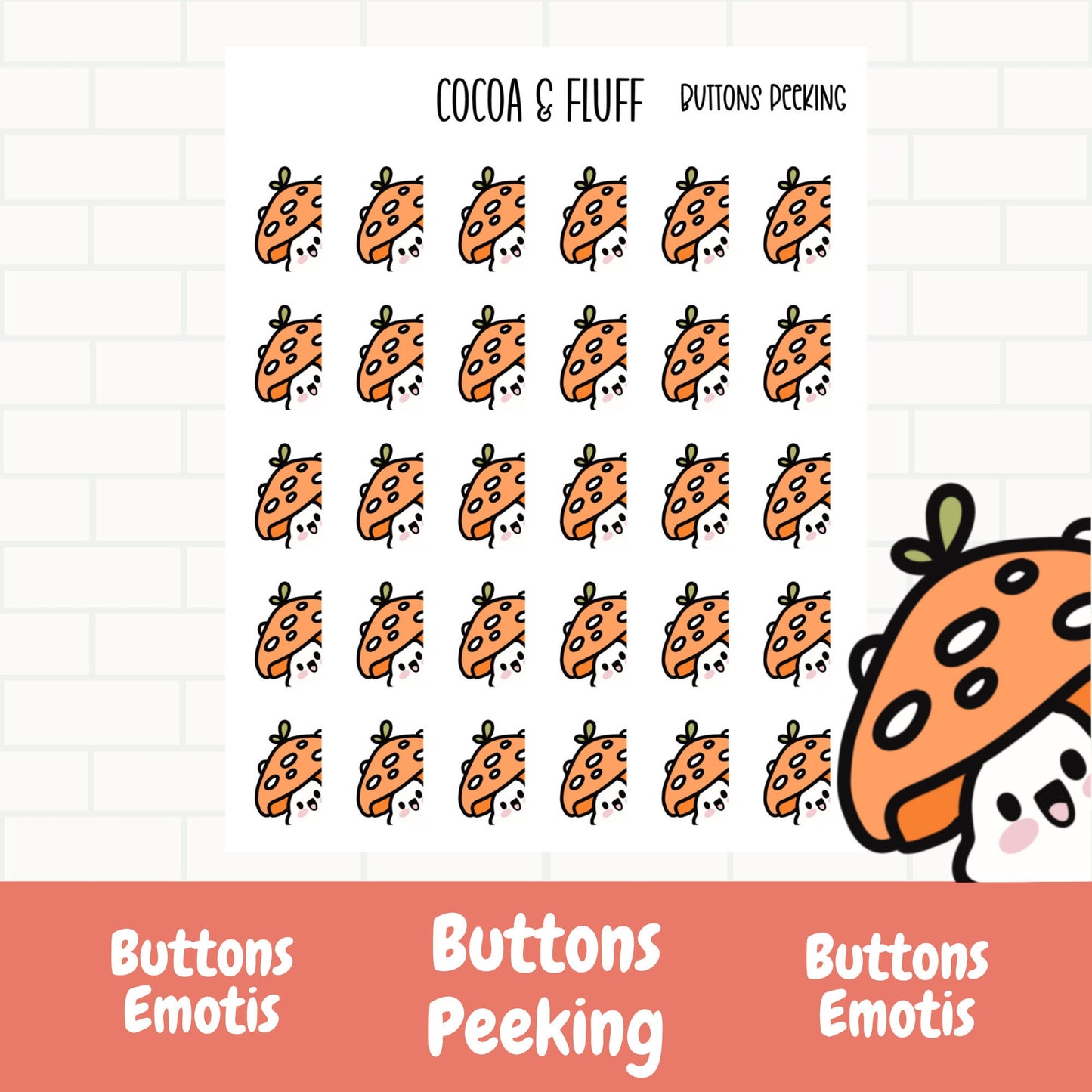 Buttons Peeking Box Edger Planner Icons