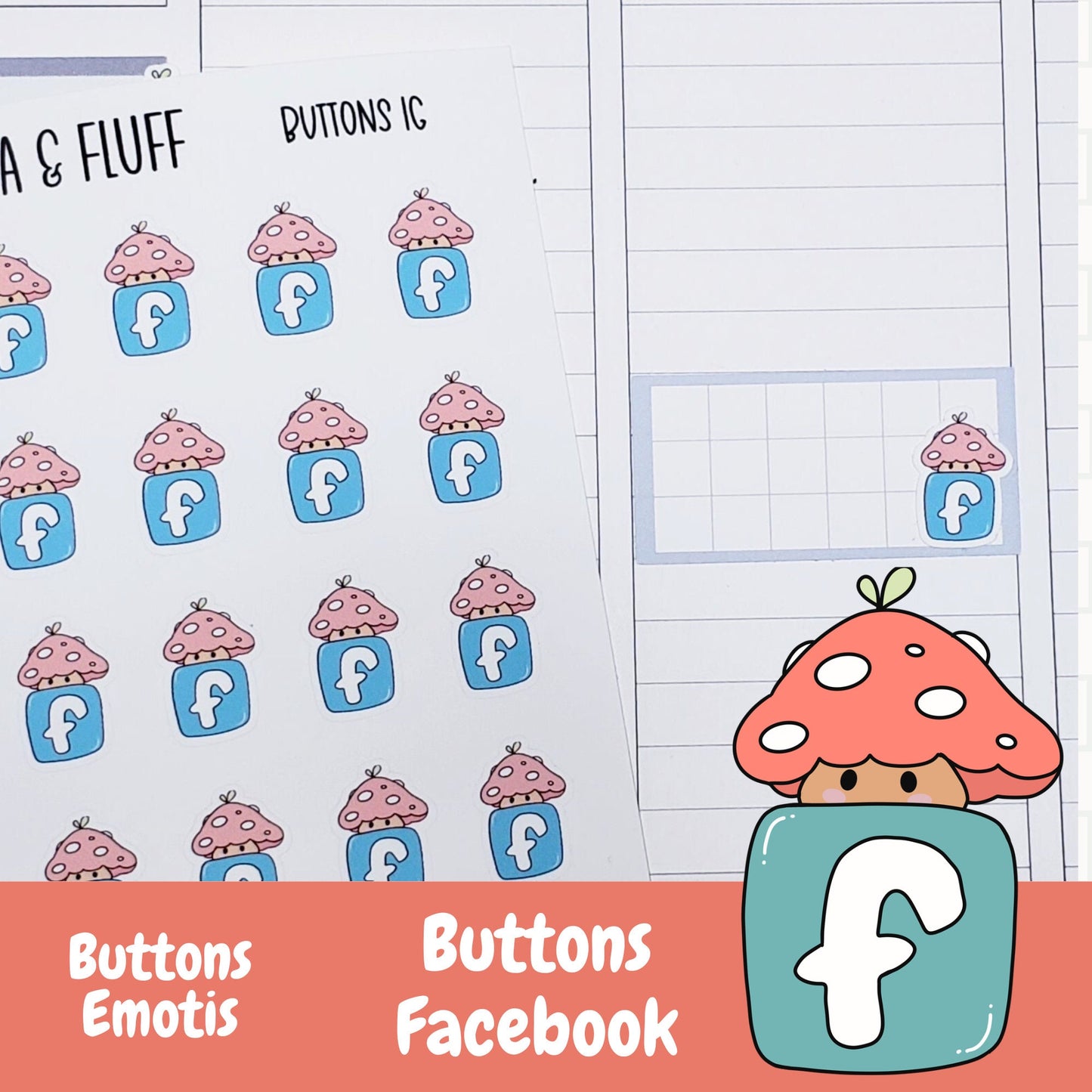 Buttons Facebook Planner Icons