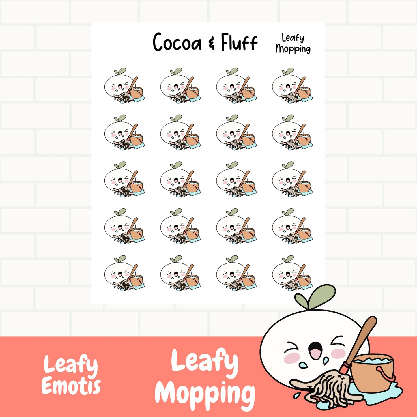 Leafy Mopping Planner Icons