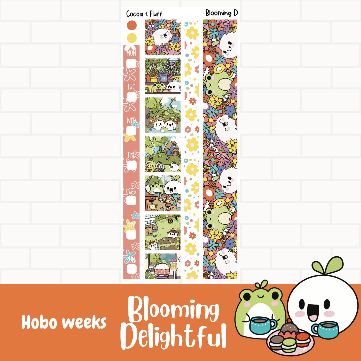 Blooming Delightful Hobonichi Weeks Weekly Sticker Kit
